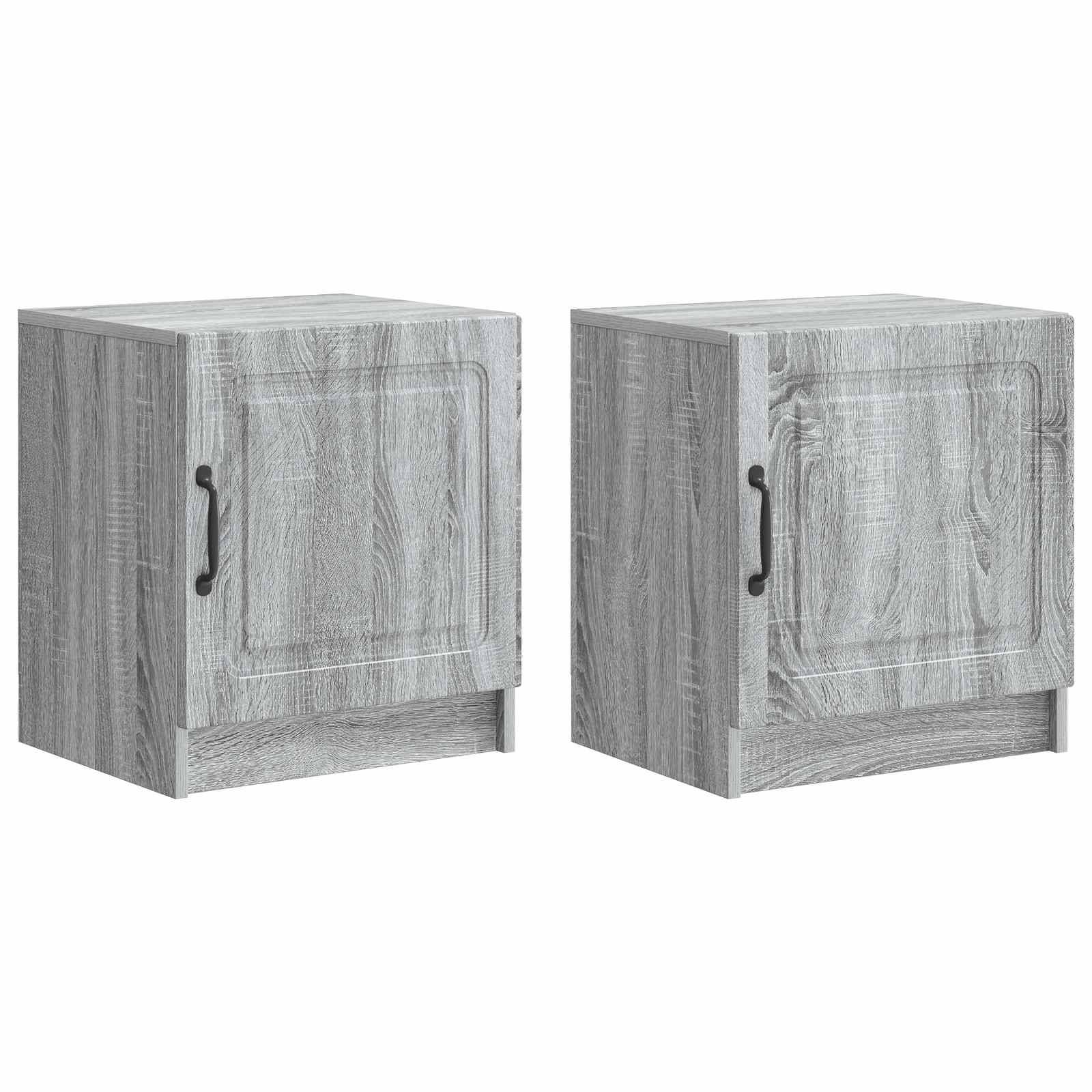 vidaXL Nachttisch 2 pcs Graues Sonoma 43 x 34,5 x 47 cm Holzwerkstoff