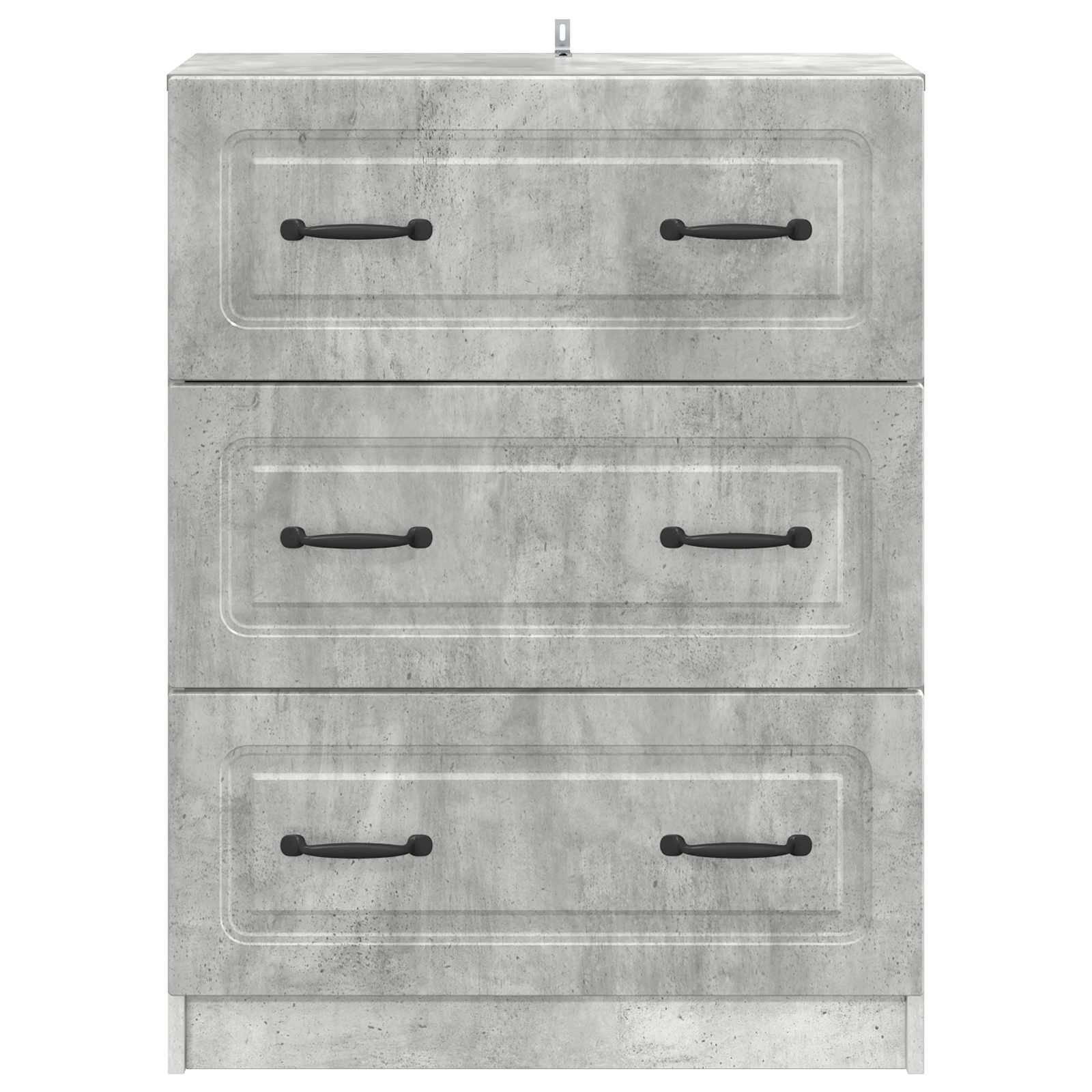 vidaXL Schubladenschrank Betongrau 66 x 34,5 x 87 cm Holzwerkstoff