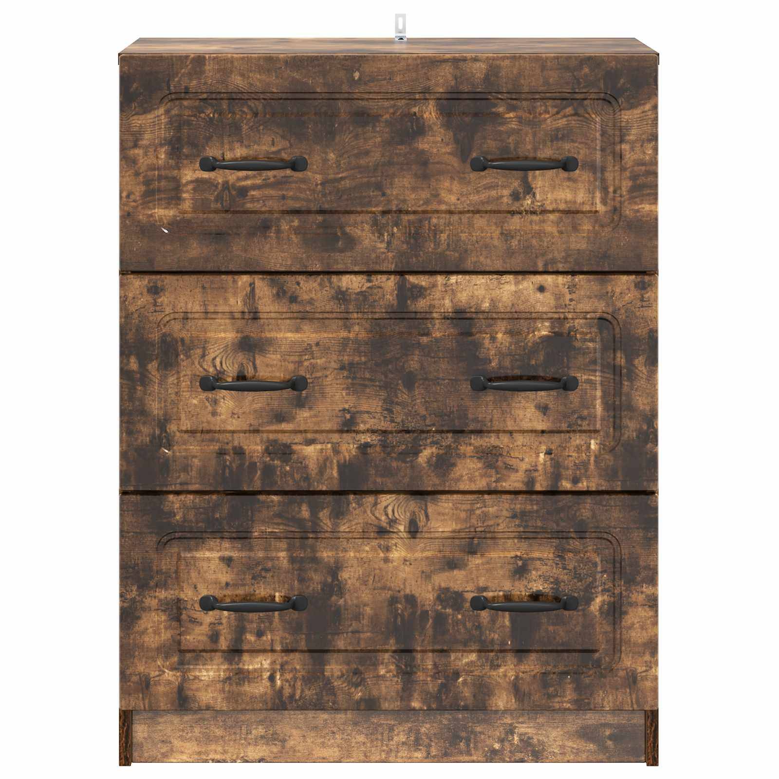 vidaXL Schubladenschrank Geräucherte Eiche 66 x 34,5 x 87 cm
