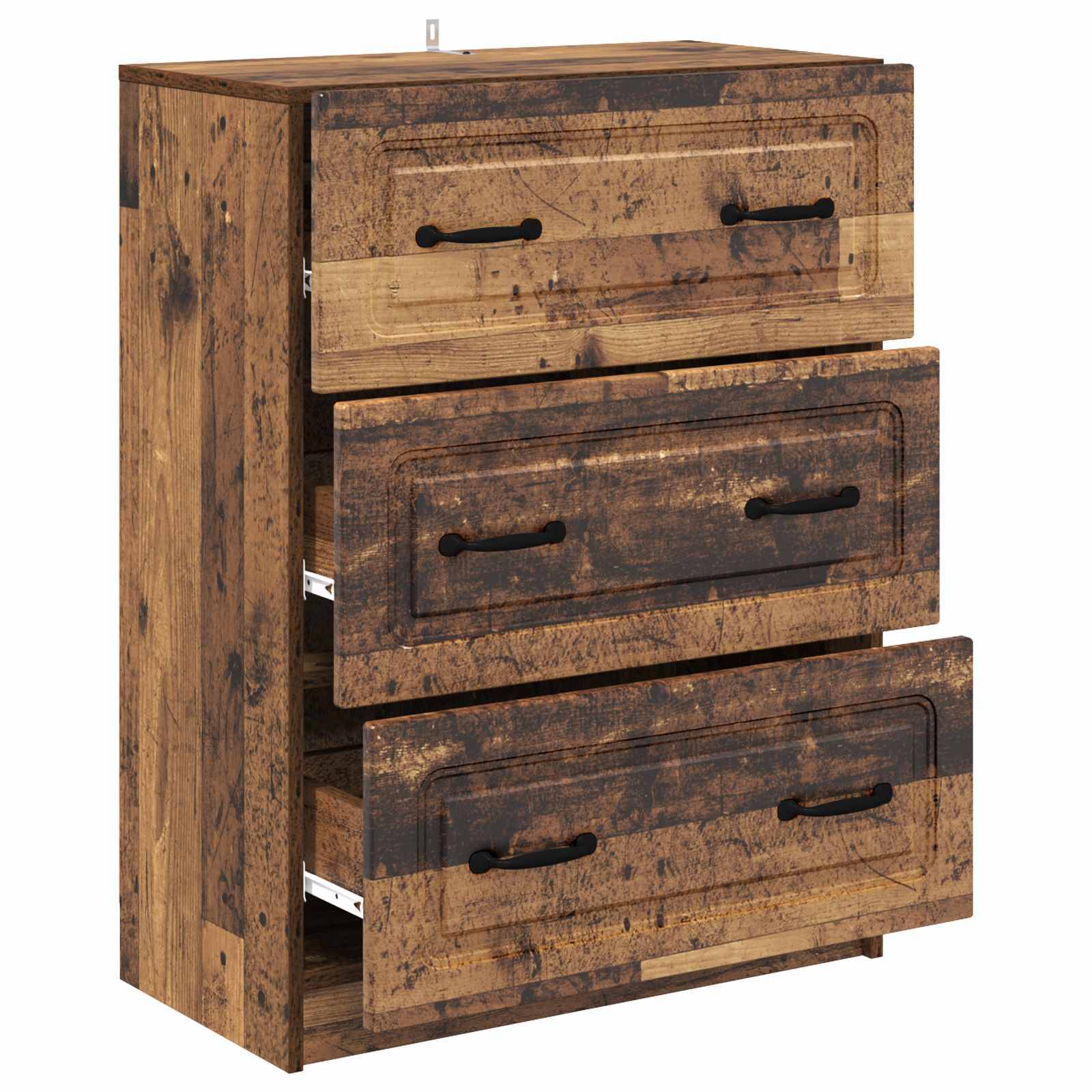 vidaXL Schubladenschrank Altholz 66 x 34,5 x 87 cm Holzwerkstoff