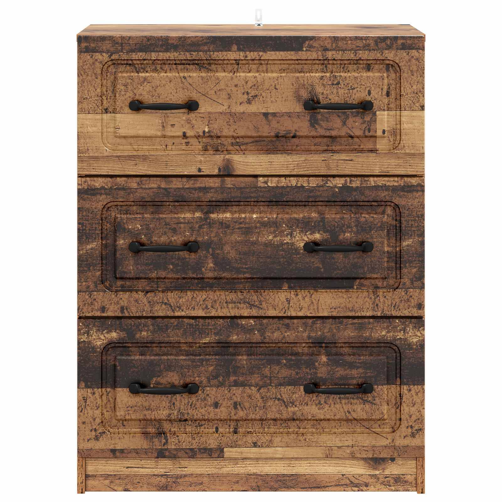 vidaXL Schubladenschrank Altholz 66 x 34,5 x 87 cm Holzwerkstoff