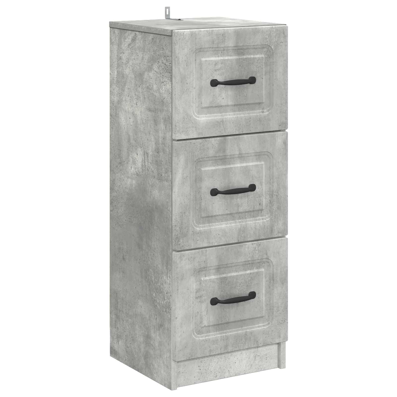 vidaXL Schubladenschrank Betongrau 33 x 34,5 x 87 cm Holzwerkstoff