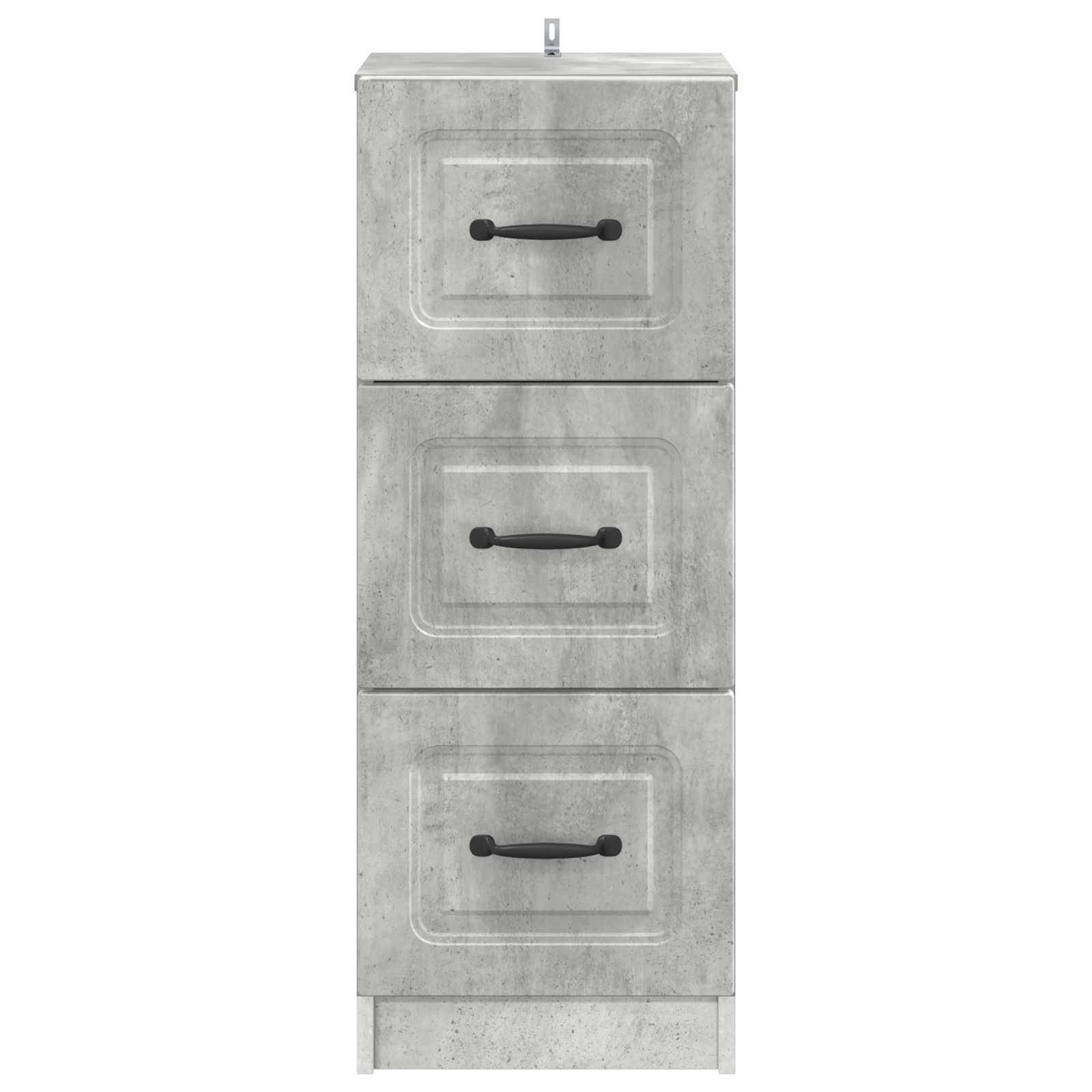 vidaXL Schubladenschrank Betongrau 33 x 34,5 x 87 cm Holzwerkstoff