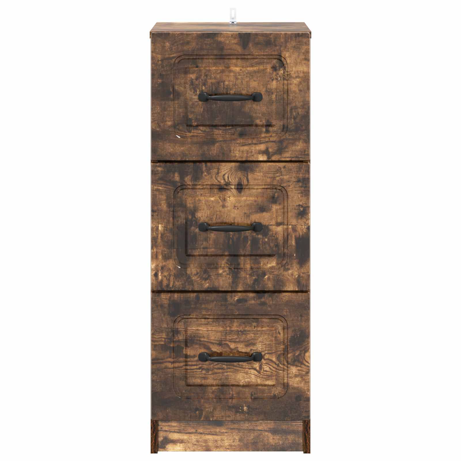 vidaXL Schubladenschrank Geräucherte Eiche 33 x 34,5 x 87 cm