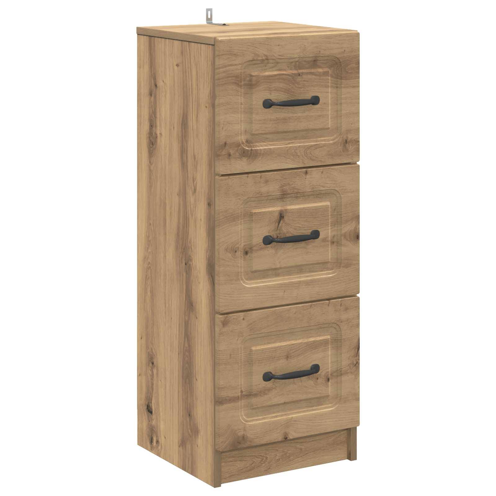 vidaXL Schubladenschrank Artisan-Eiche 33 x 34,5 x 87 cm Holzwerkstoff