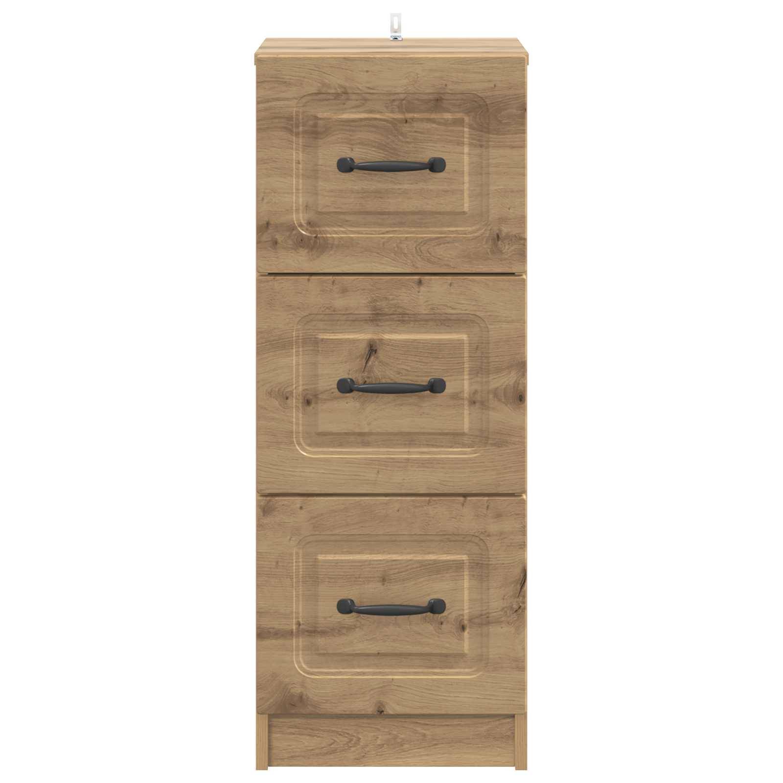 vidaXL Schubladenschrank Artisan-Eiche 33 x 34,5 x 87 cm Holzwerkstoff