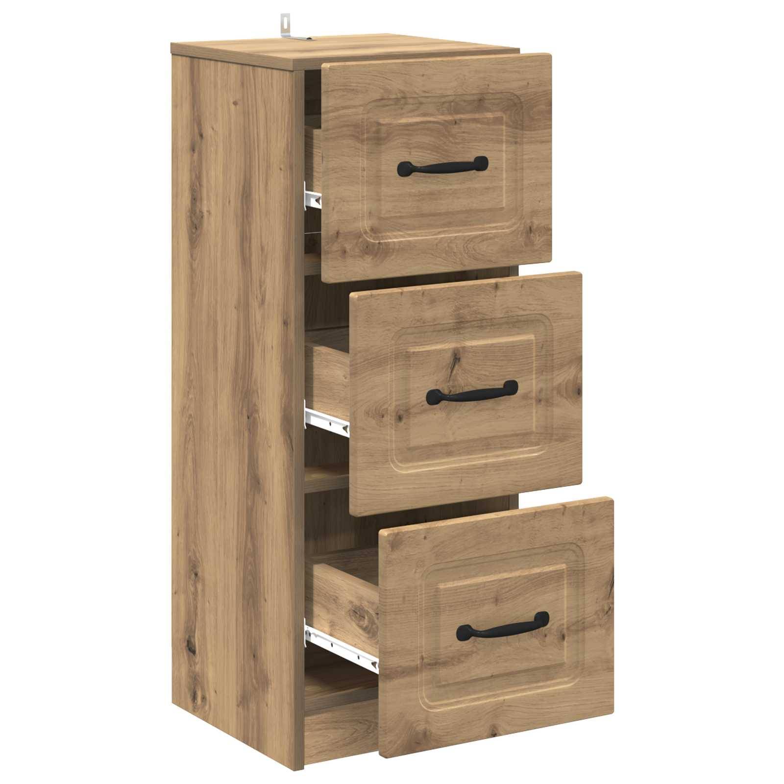vidaXL Schubladenschrank Artisan-Eiche 33 x 34,5 x 87 cm Holzwerkstoff