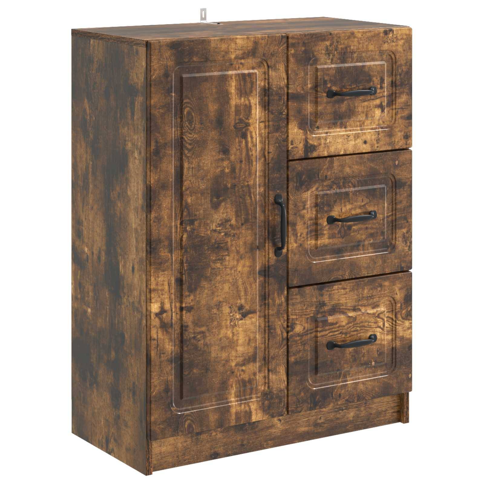 vidaXL Sideboard Geräucherte Eiche 66 x 34,5 x 87 cm Holzwerkstoff