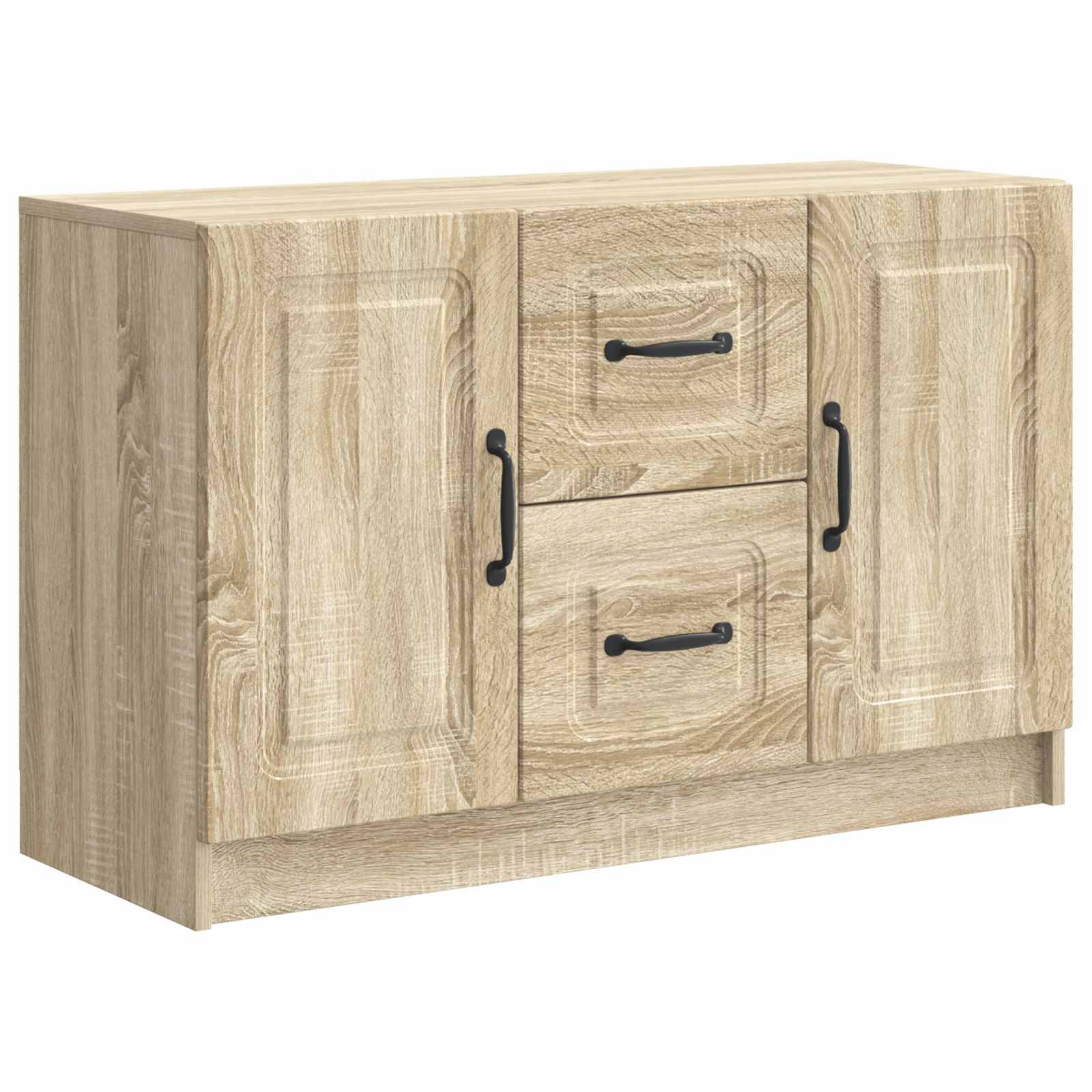 vidaXL Sideboard Sonoma-Eiche 89 x 34,5 x 57 cm Holzwerkstoff