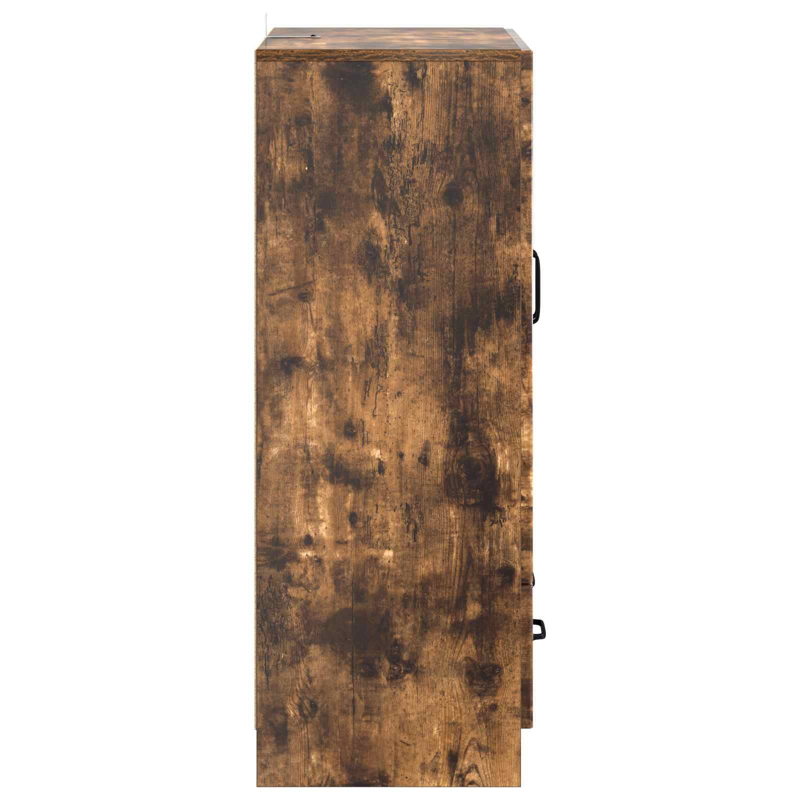 vidaXL Sideboard Geräucherte Eiche 66 x 34,5 x 92 cm Holzwerkstoff