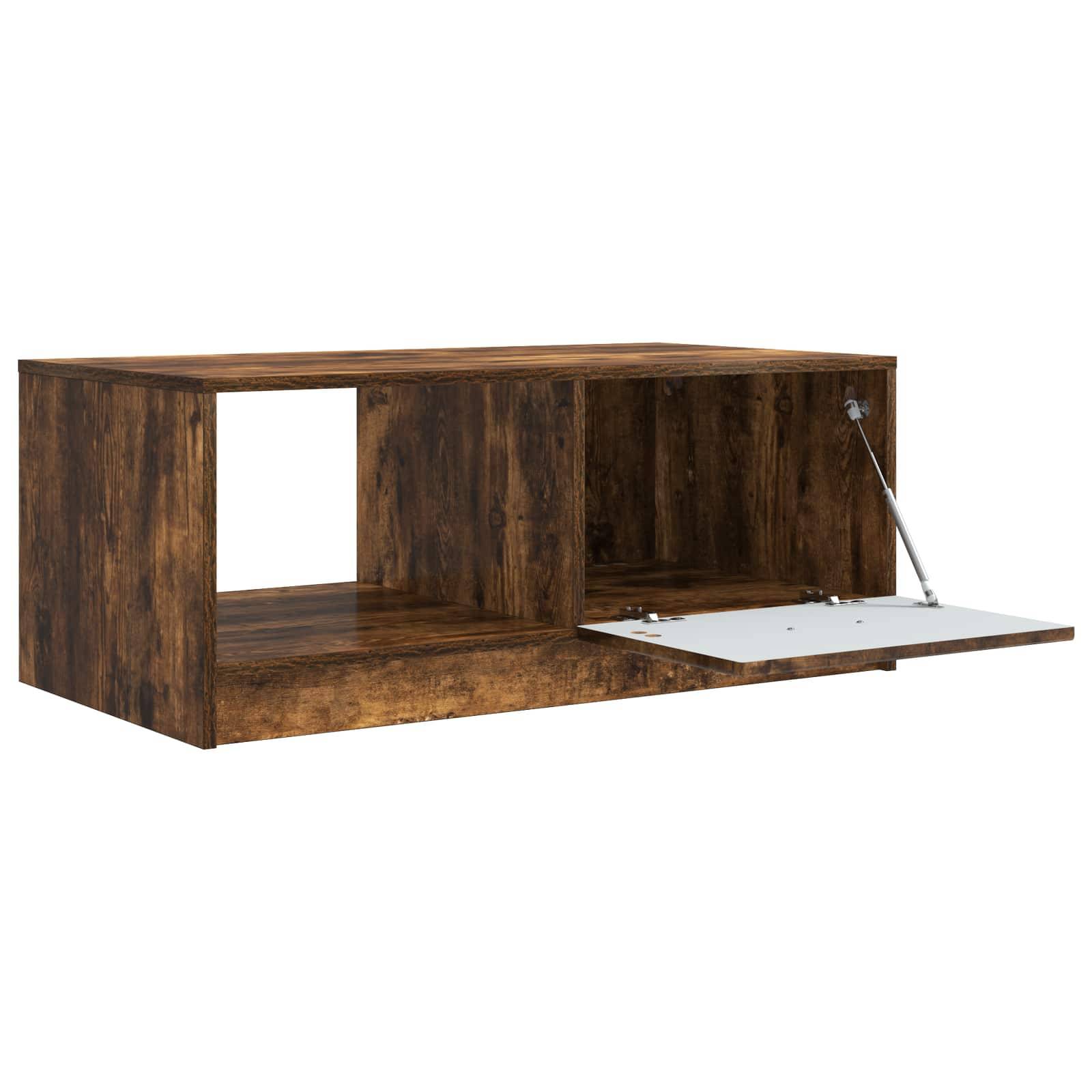 vidaXL Couchtisch Geräucherte Eiche 90 x 50 x 37 cm Holzwerkstoff