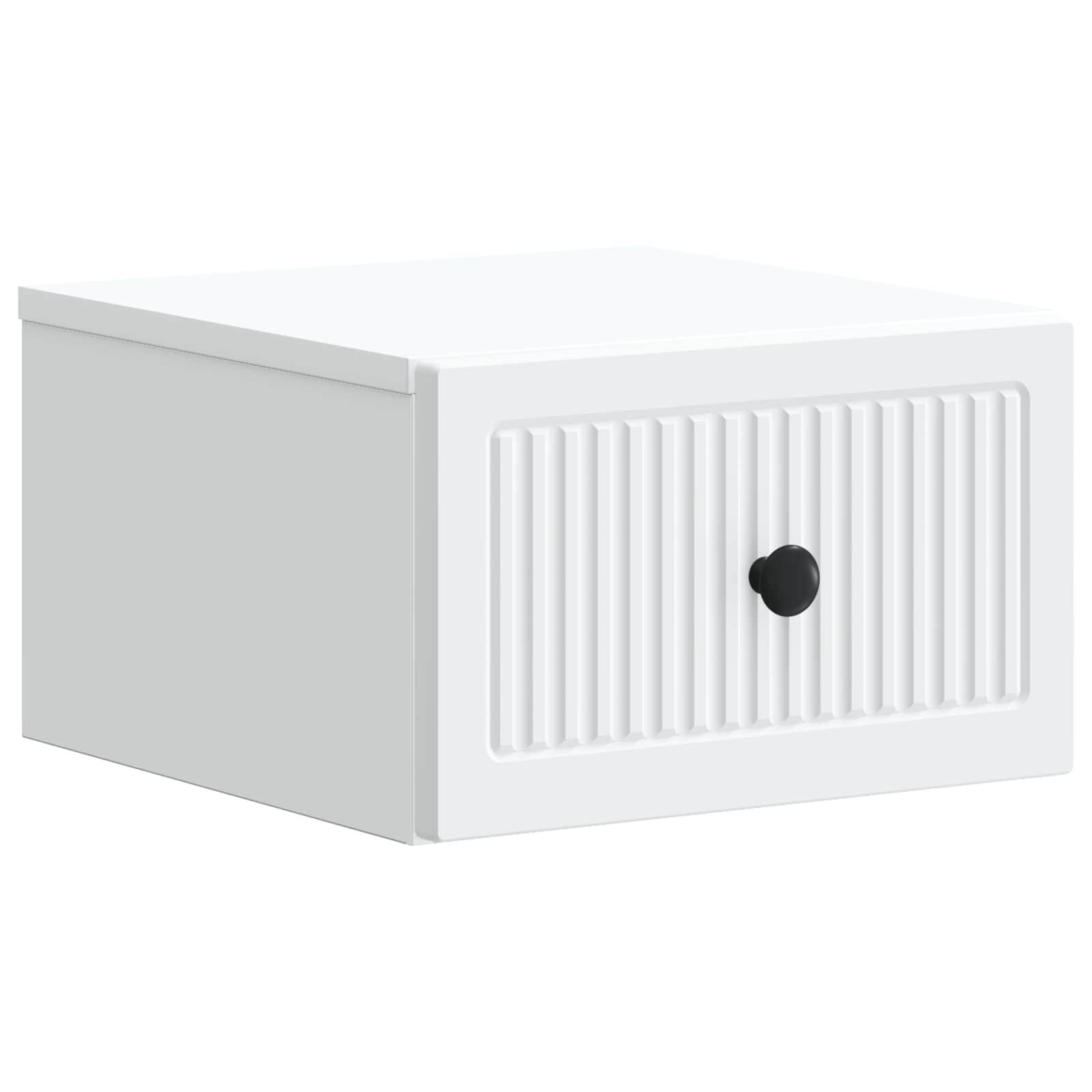 vidaXL Wandmontierter Nachttisch 2 pcs Weiß 33 x 34,5 x 20 cm