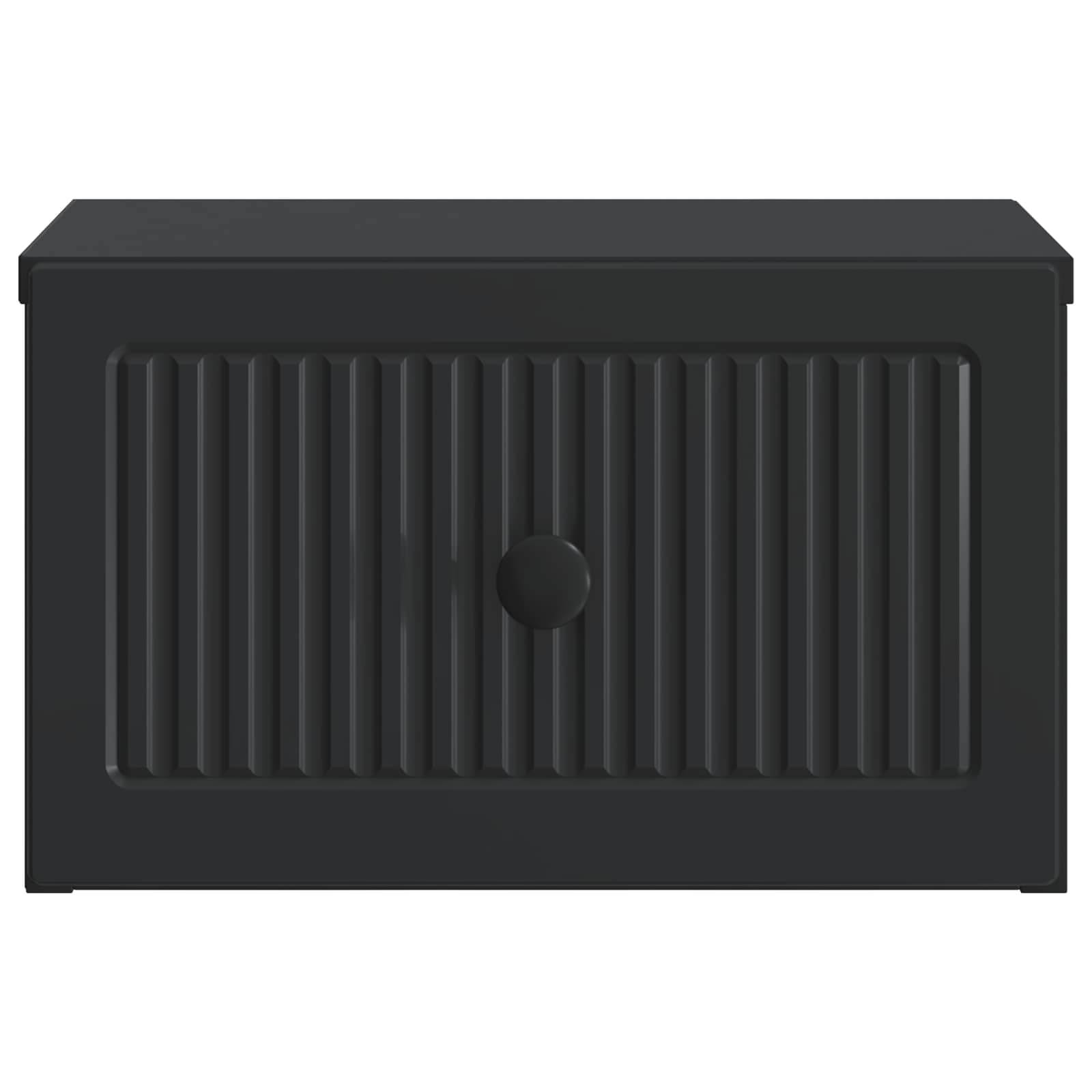 vidaXL Wandmontierter Nachttisch Schwarz 33 x 34,5 x 20 cm