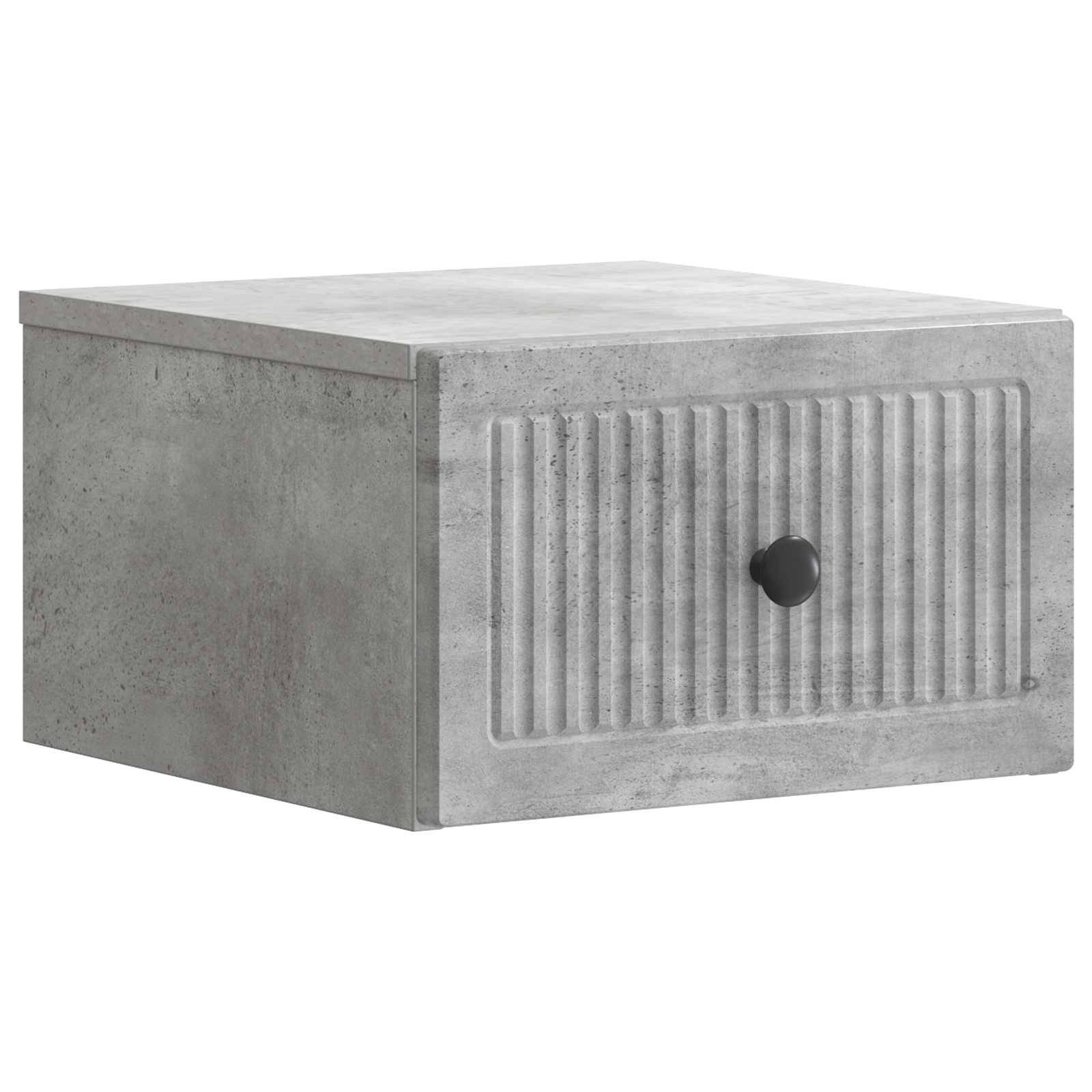 vidaXL Wandmontierter Nachttisch 2 pcs Betongrau 33 x 34,5 x 20 cm