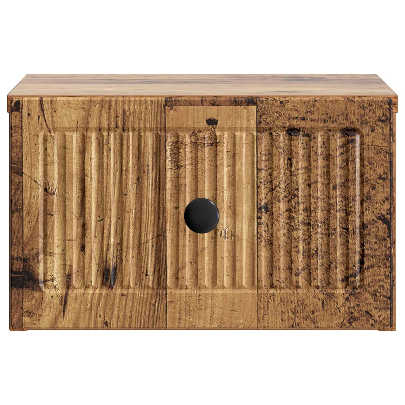 vidaXL Wandmontierter Nachttisch Altholz 33 x 34,5 x 20 cm