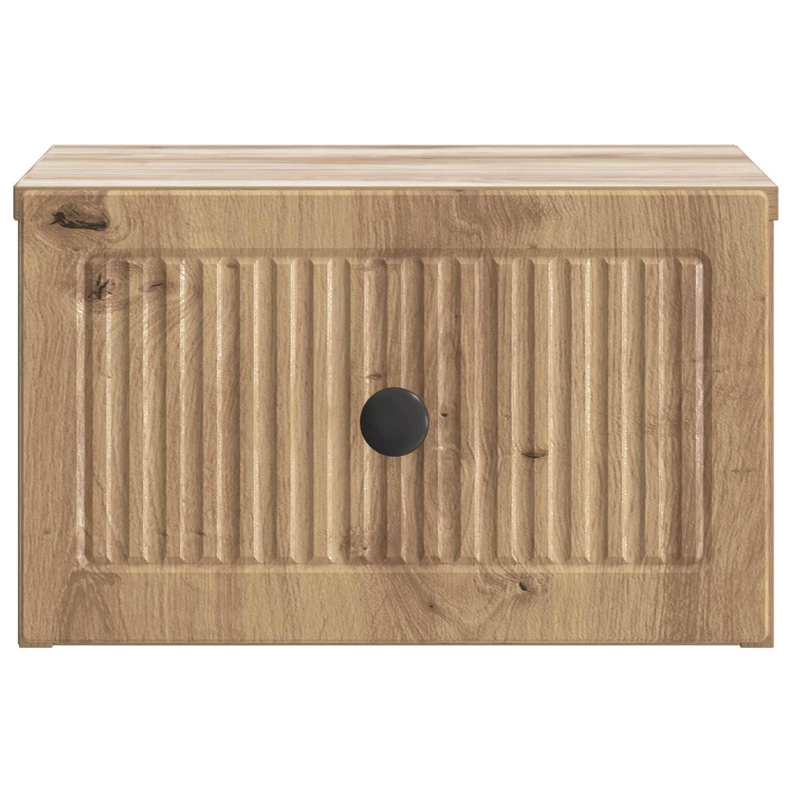 vidaXL Wandmontierter Nachttisch Artisan-Eiche 33 x 34,5 x 20 cm