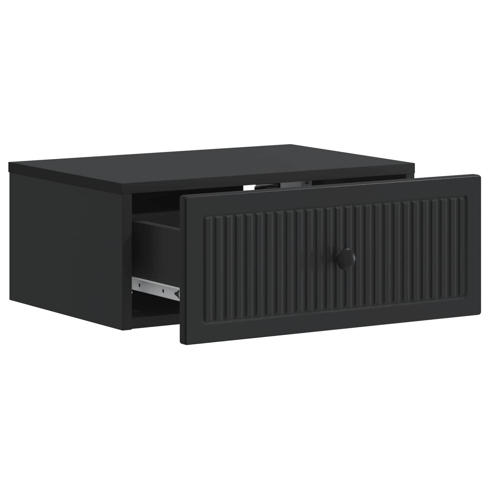vidaXL Nachttisch 2 pcs Schwarz 49 x 34,5 x 20 cm Holzwerkstoff