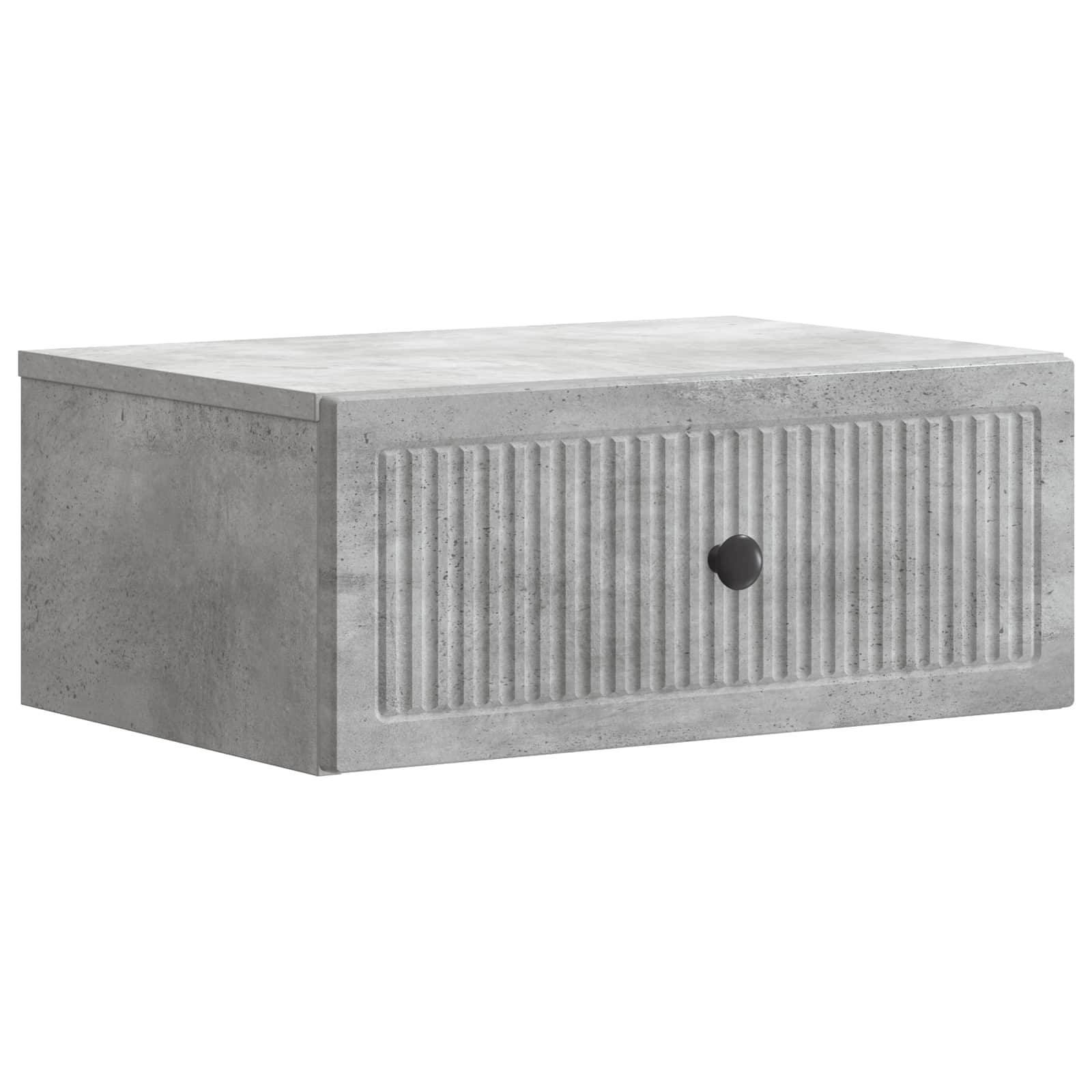 vidaXL Nachttisch 2 pcs Betongrau 49 x 34,5 x 20 cm Holzwerkstoff