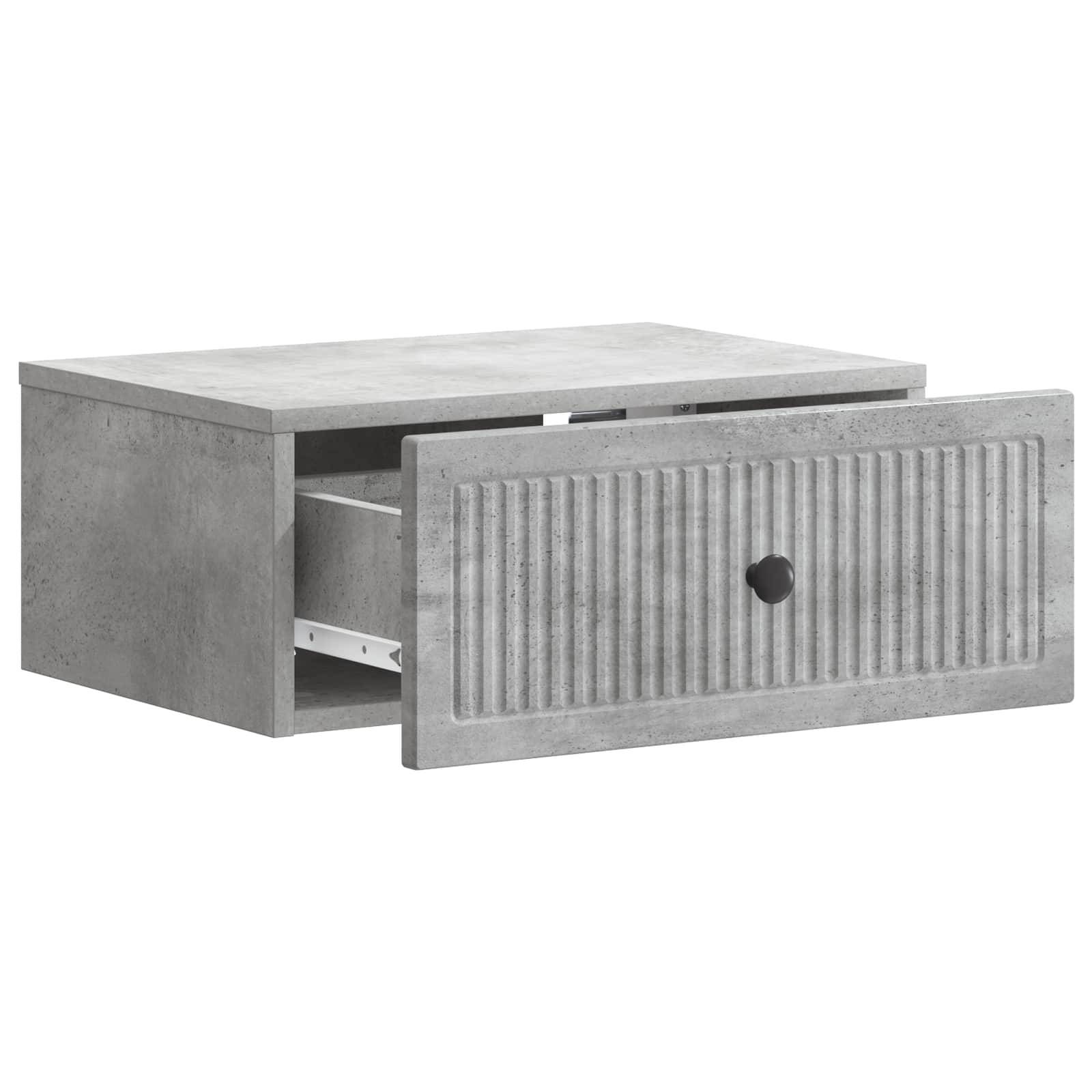 vidaXL Nachttisch 2 pcs Betongrau 49 x 34,5 x 20 cm Holzwerkstoff
