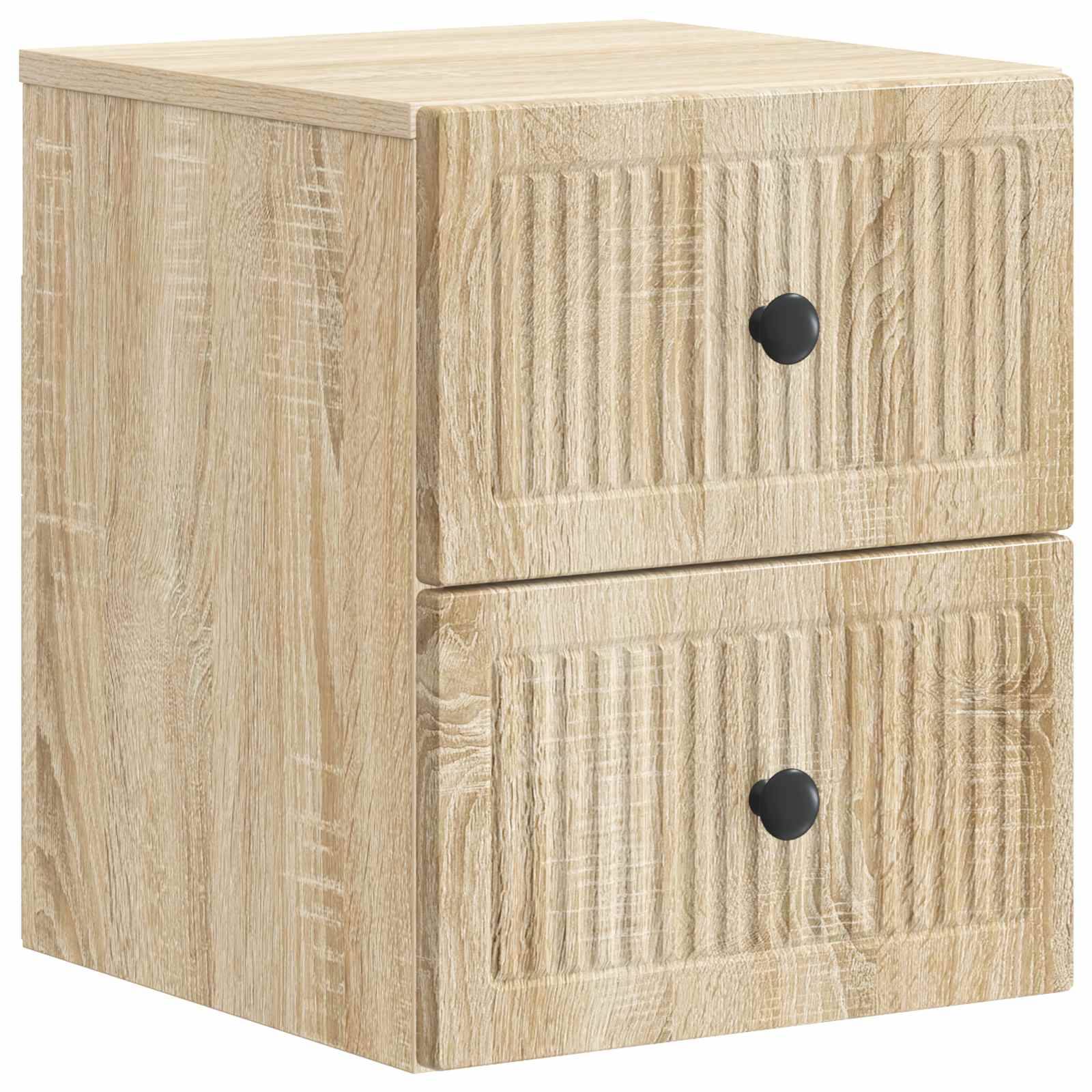 vidaXL Wandmontierter Nachttisch 2 pcs Sonoma-Eiche 33 x 34,5 x 40 cm