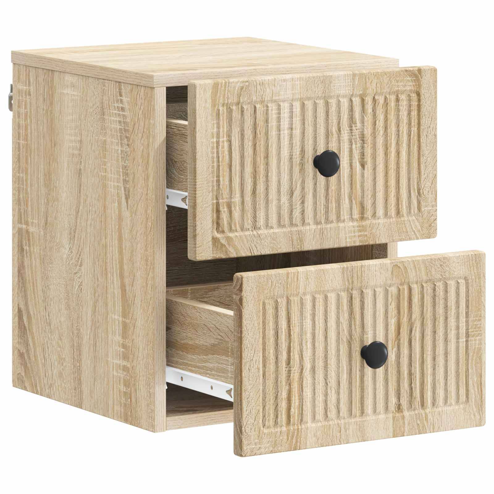 vidaXL Wandmontierter Nachttisch 2 pcs Sonoma-Eiche 33 x 34,5 x 40 cm
