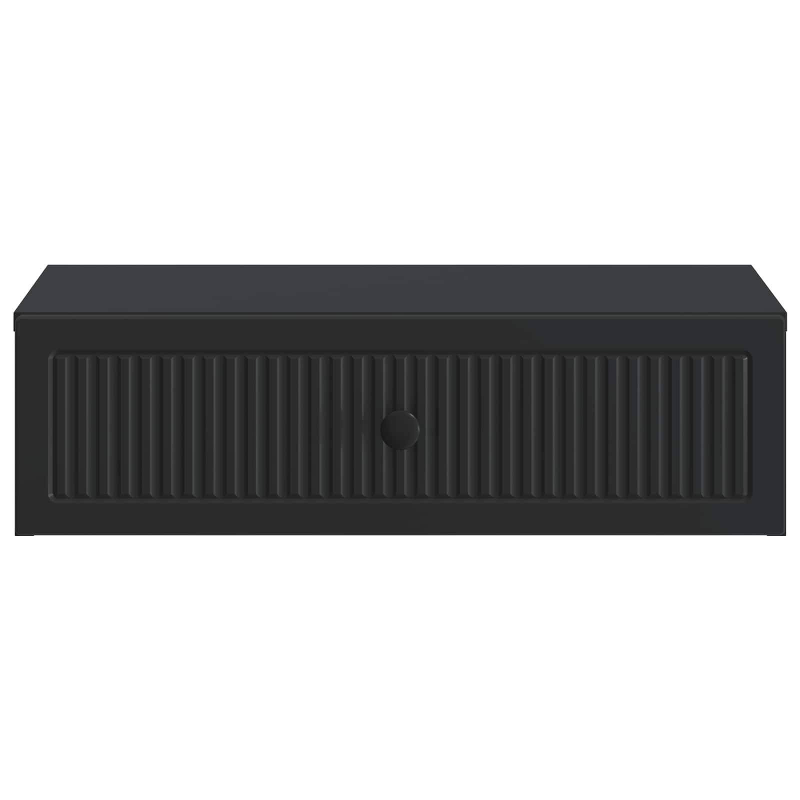 vidaXL Wandmontierter Beistelltisch Schwarz 59 x 34,5 x 17 cm