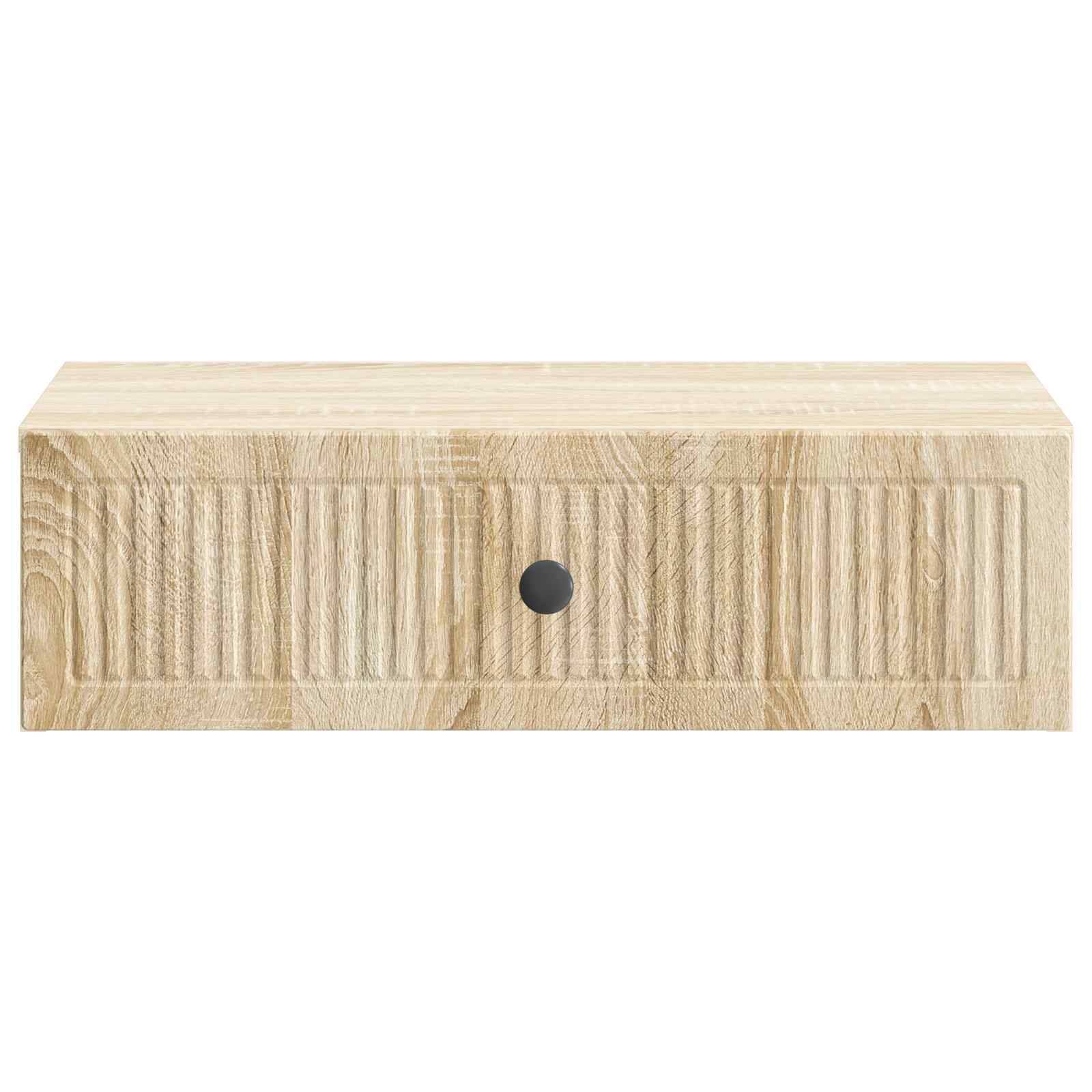vidaXL Wandmontierter Beistelltisch Sonoma-Eiche 59 x 34,5 x 17 cm
