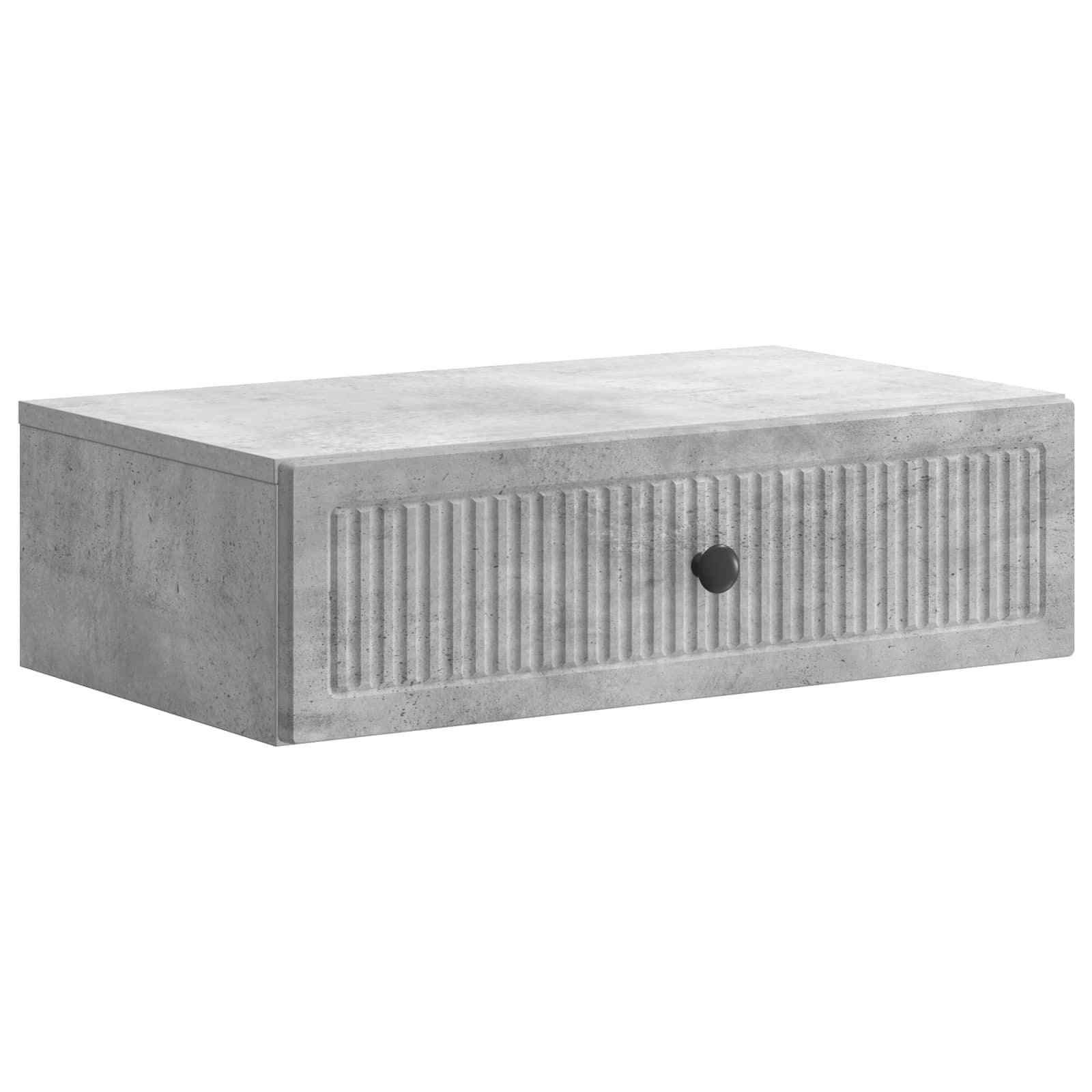 vidaXL Wandmontierter Beistelltisch Betongrau 59 x 34,5 x 17 cm