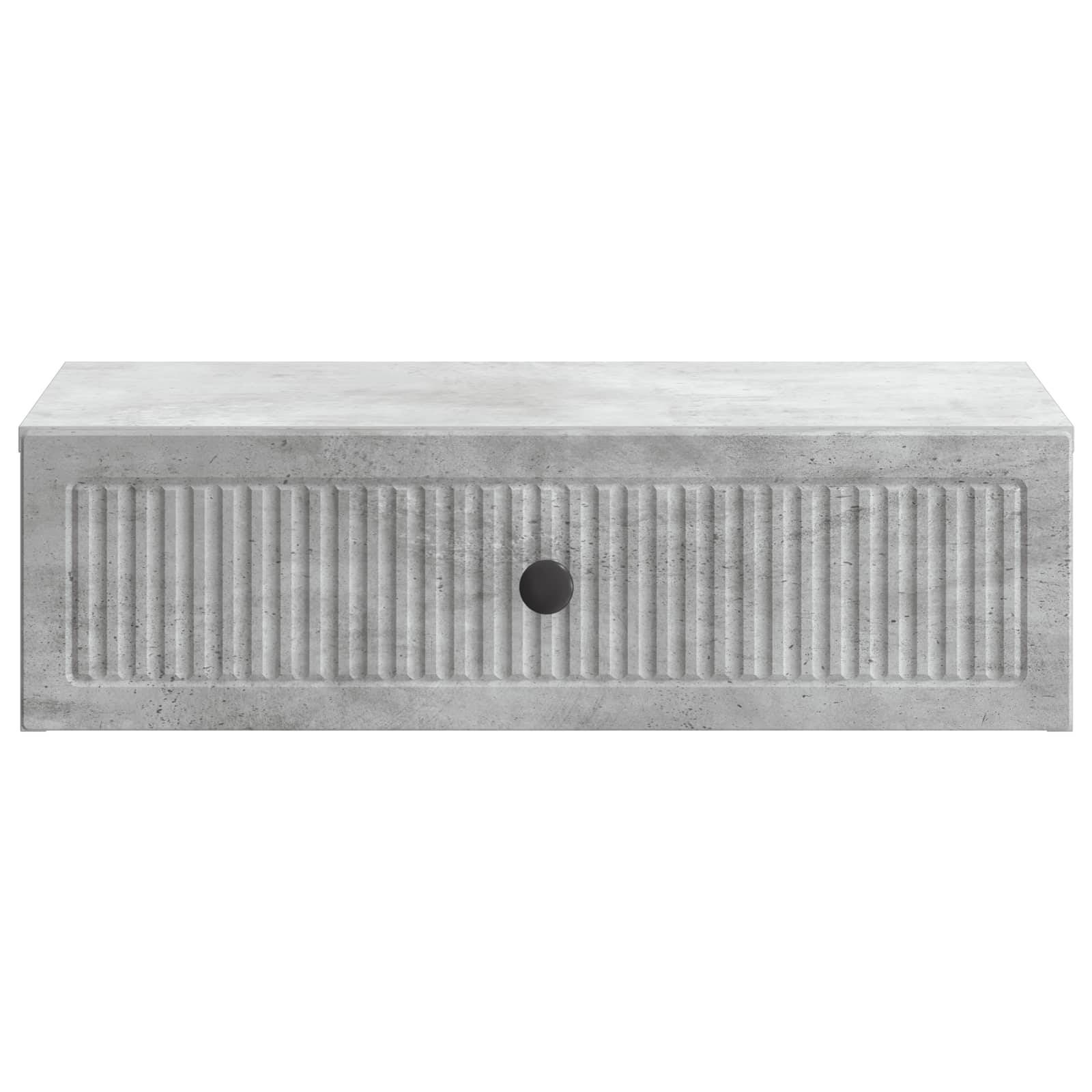 vidaXL Wandmontierter Beistelltisch Betongrau 59 x 34,5 x 17 cm