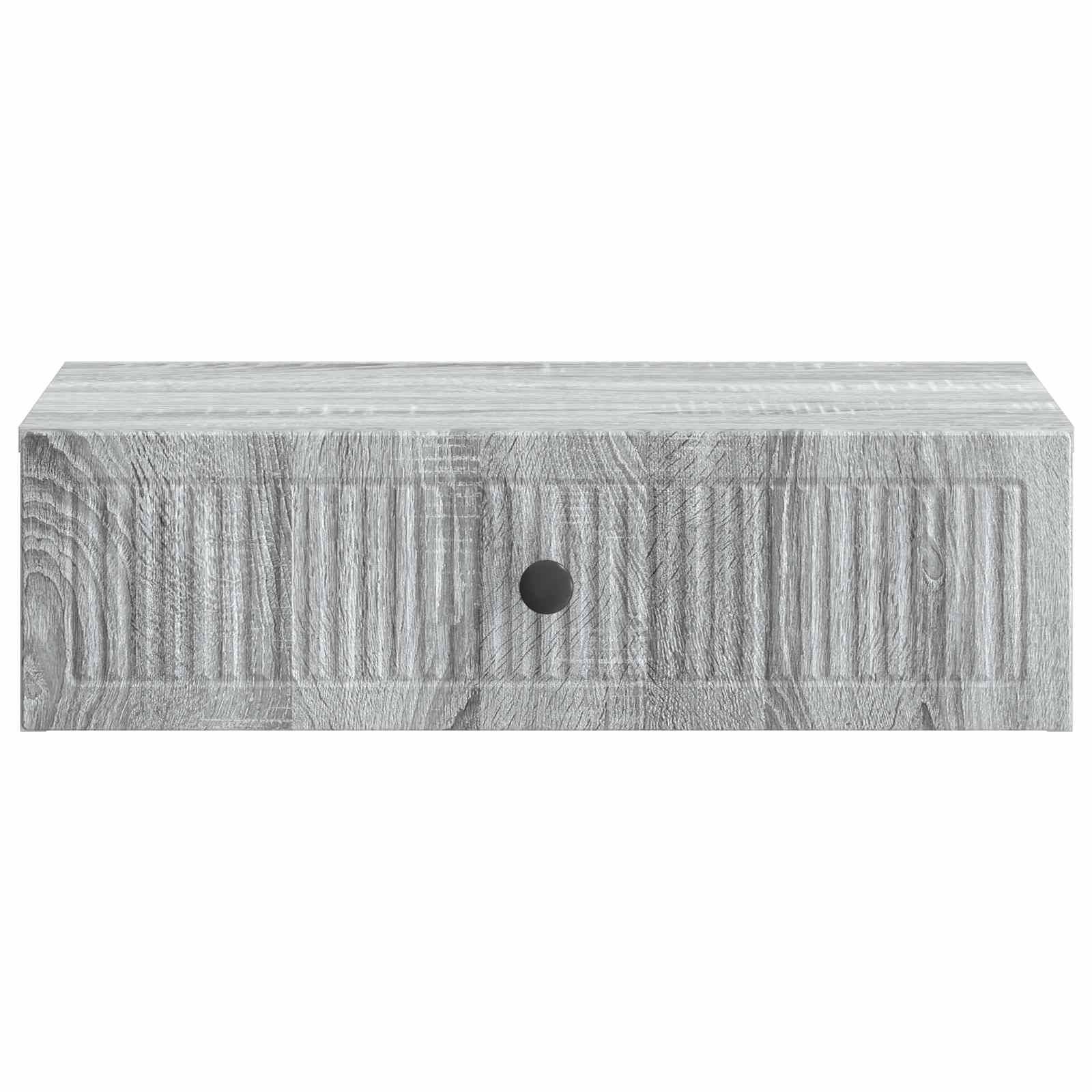 vidaXL Wandmontierter Beistelltisch Graues Sonoma 59 x 34,5 x 17 cm