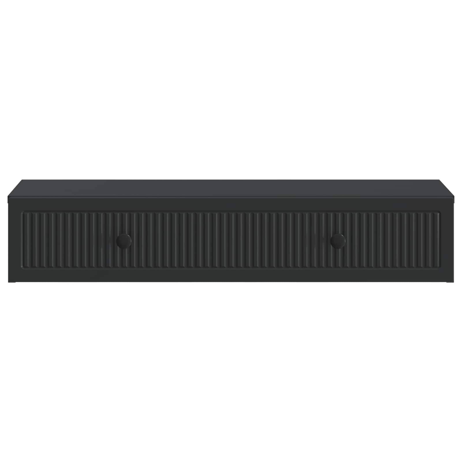 vidaXL Wandmontierter Beistelltisch Schwarz 87,5 x 34,5 x 17 cm