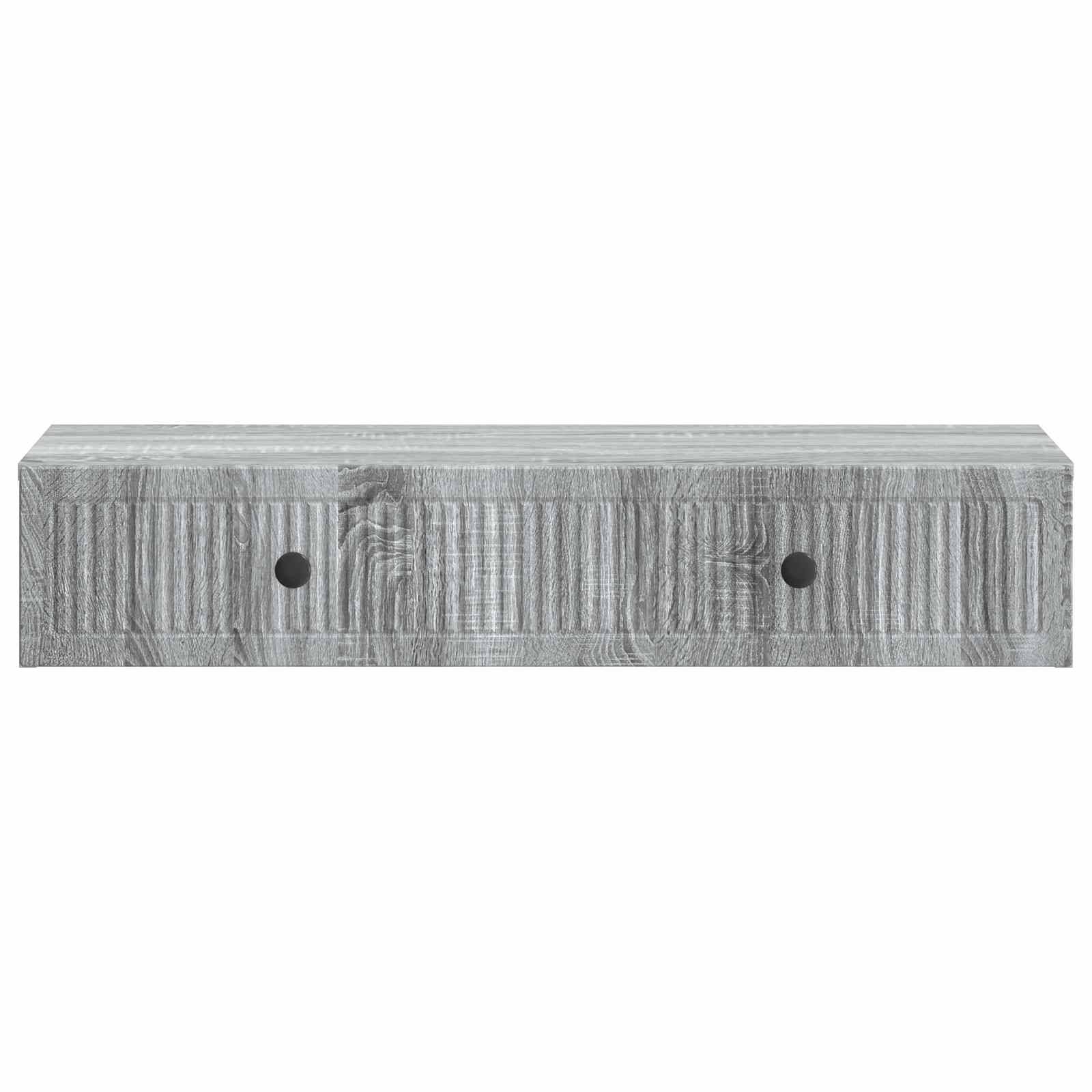vidaXL Wandmontierter Beistelltisch Graues Sonoma 87,5 x 34,5 x 17 cm