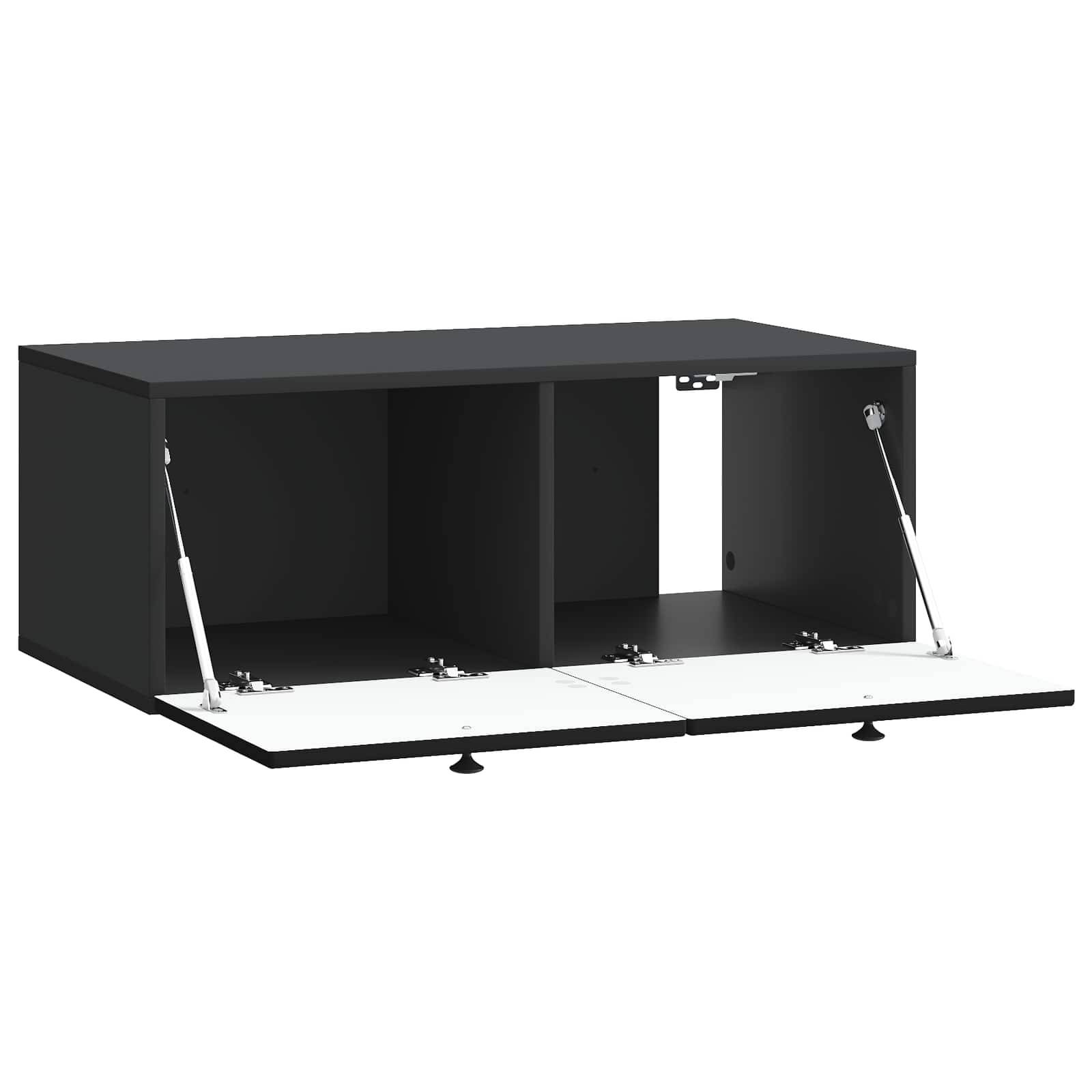 vidaXL Wandmontierter TV-Schrank Schwarz 78,5 x 41 x 30 cm