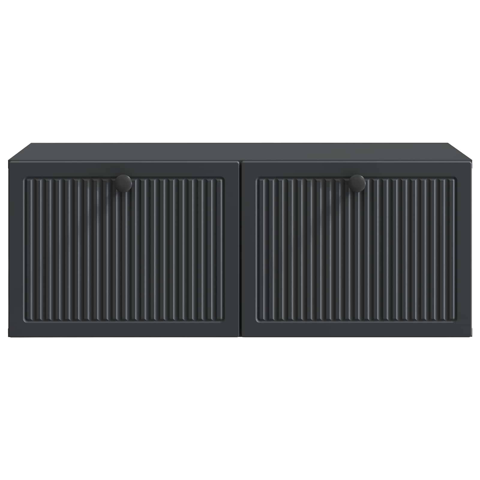 vidaXL Wandmontierter TV-Schrank Schwarz 78,5 x 41 x 30 cm