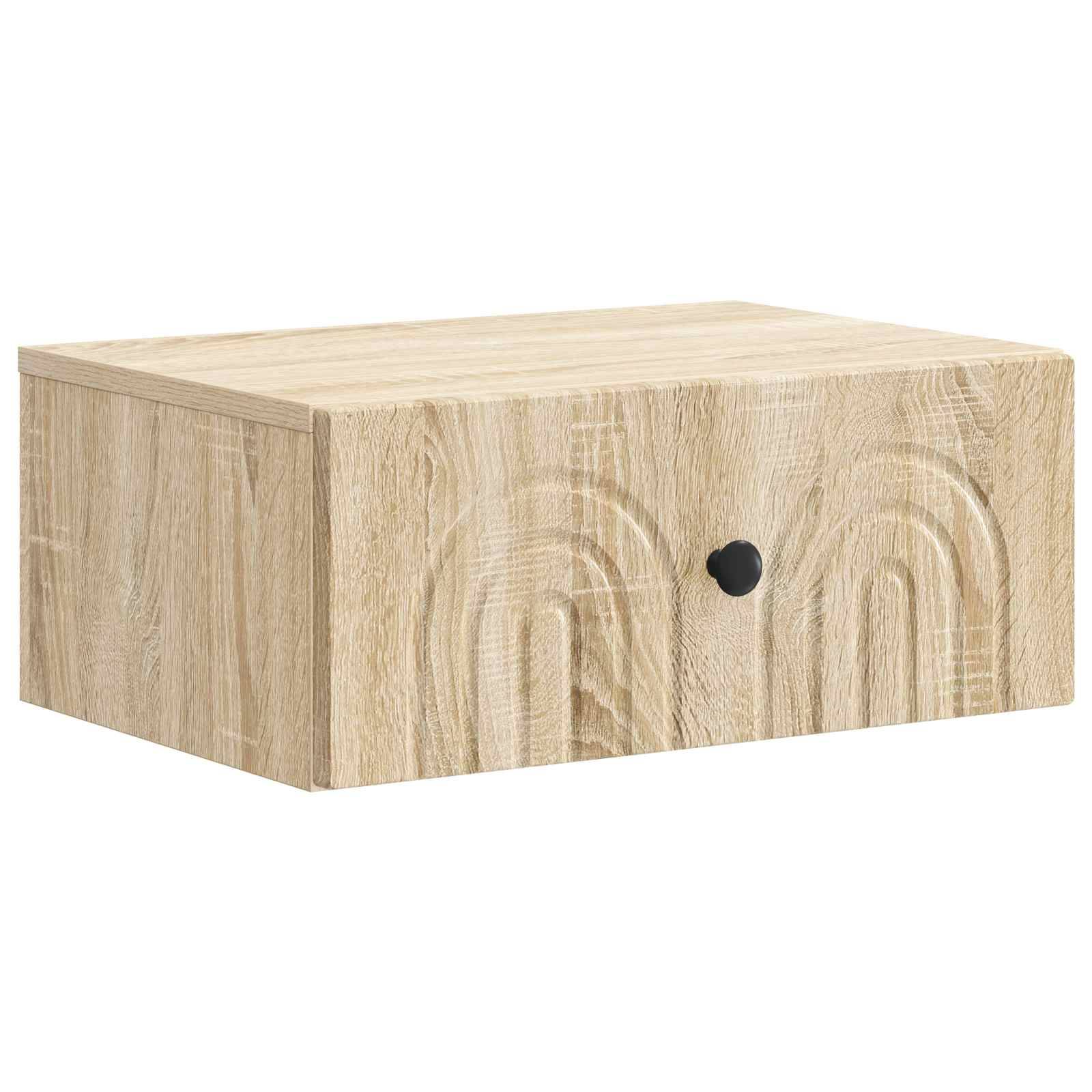 vidaXL Wandmontierter Nachttisch Sonoma-Eiche 49 x 34,5 x 20 cm