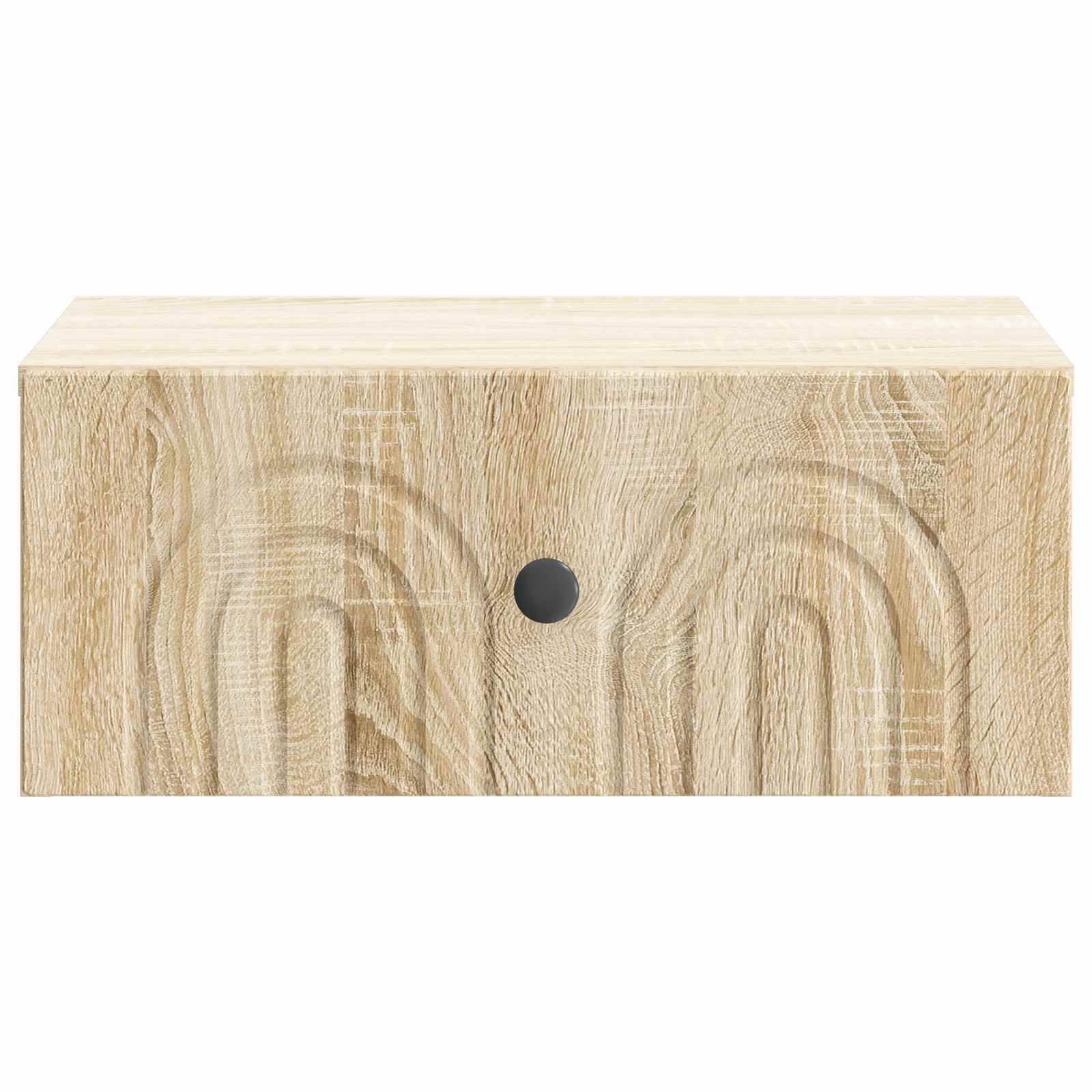 vidaXL Wandmontierter Nachttisch Sonoma-Eiche 49 x 34,5 x 20 cm