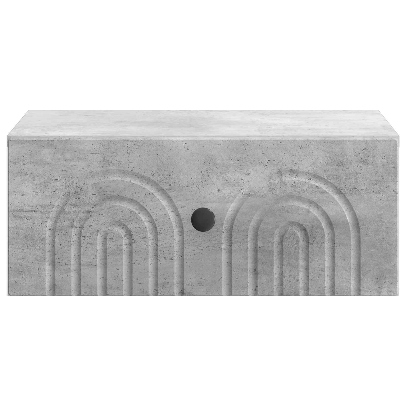 vidaXL Wandmontierter Nachttisch Betongrau 49 x 34,5 x 20 cm