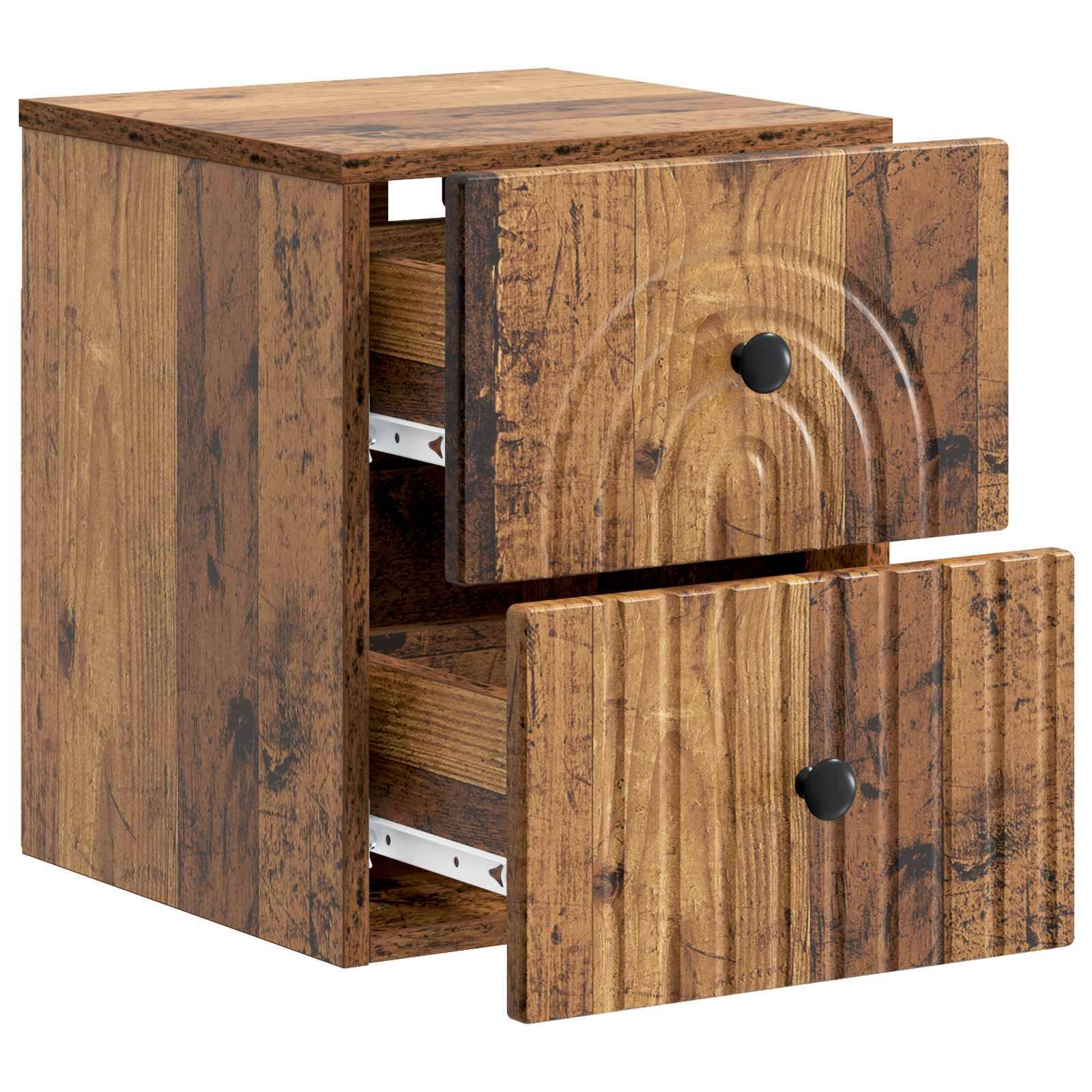 vidaXL Wandmontierter Nachttisch Altholz 33 x 34,5 x 40 cm