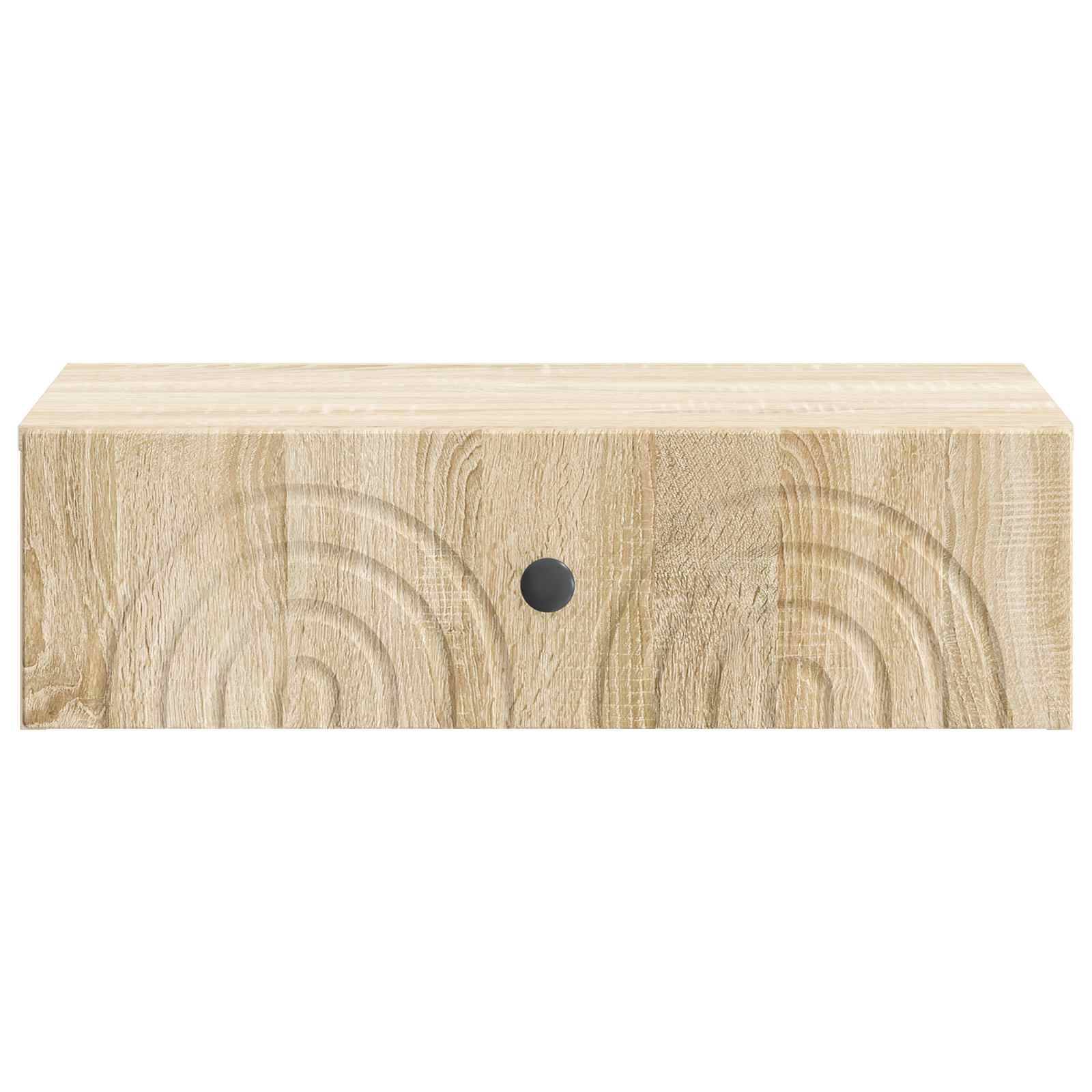 vidaXL Wandmontierter Beistelltisch Sonoma-Eiche 59 x 34,5 x 17 cm