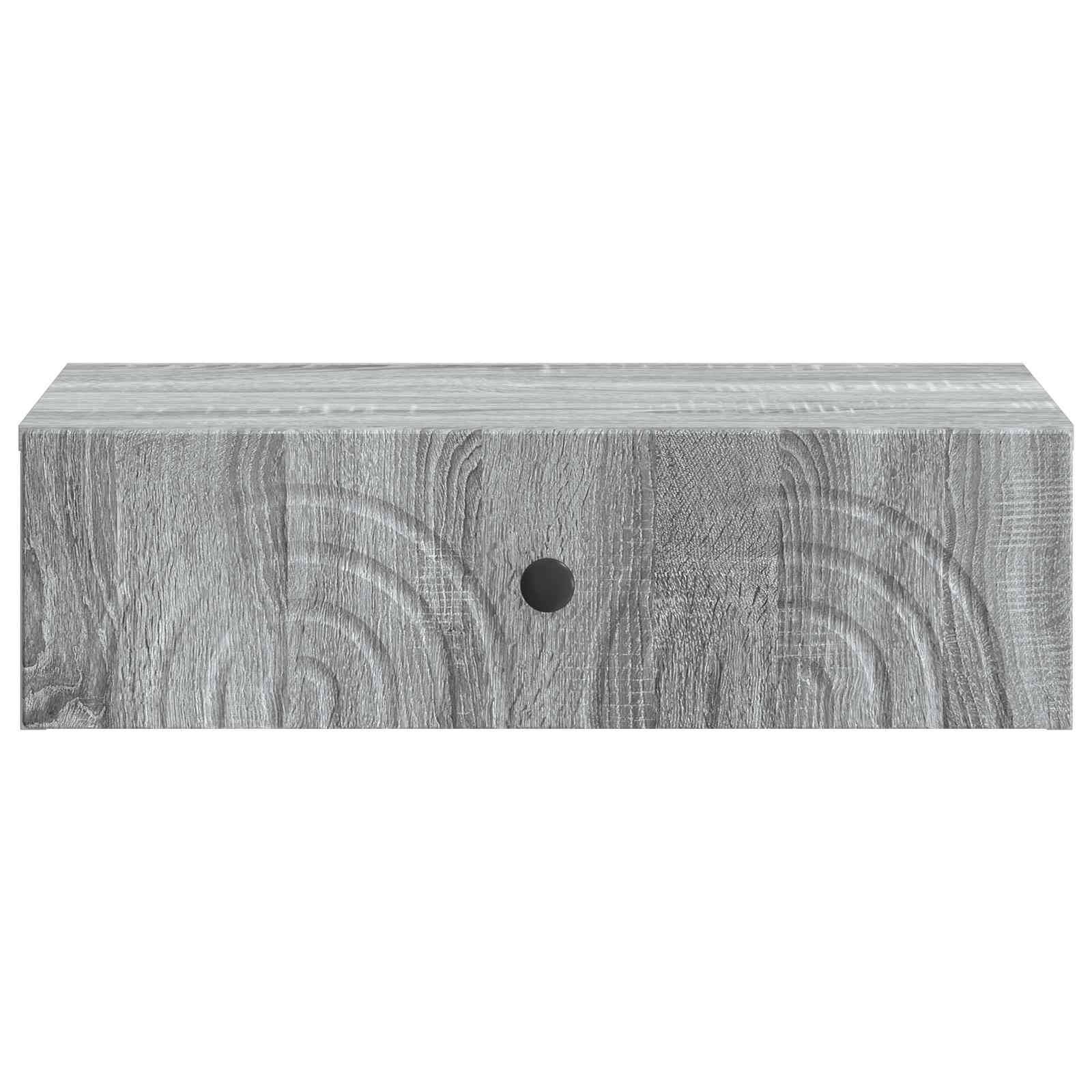 vidaXL Wandmontierter Beistelltisch Graues Sonoma 59 x 34,5 x 17 cm
