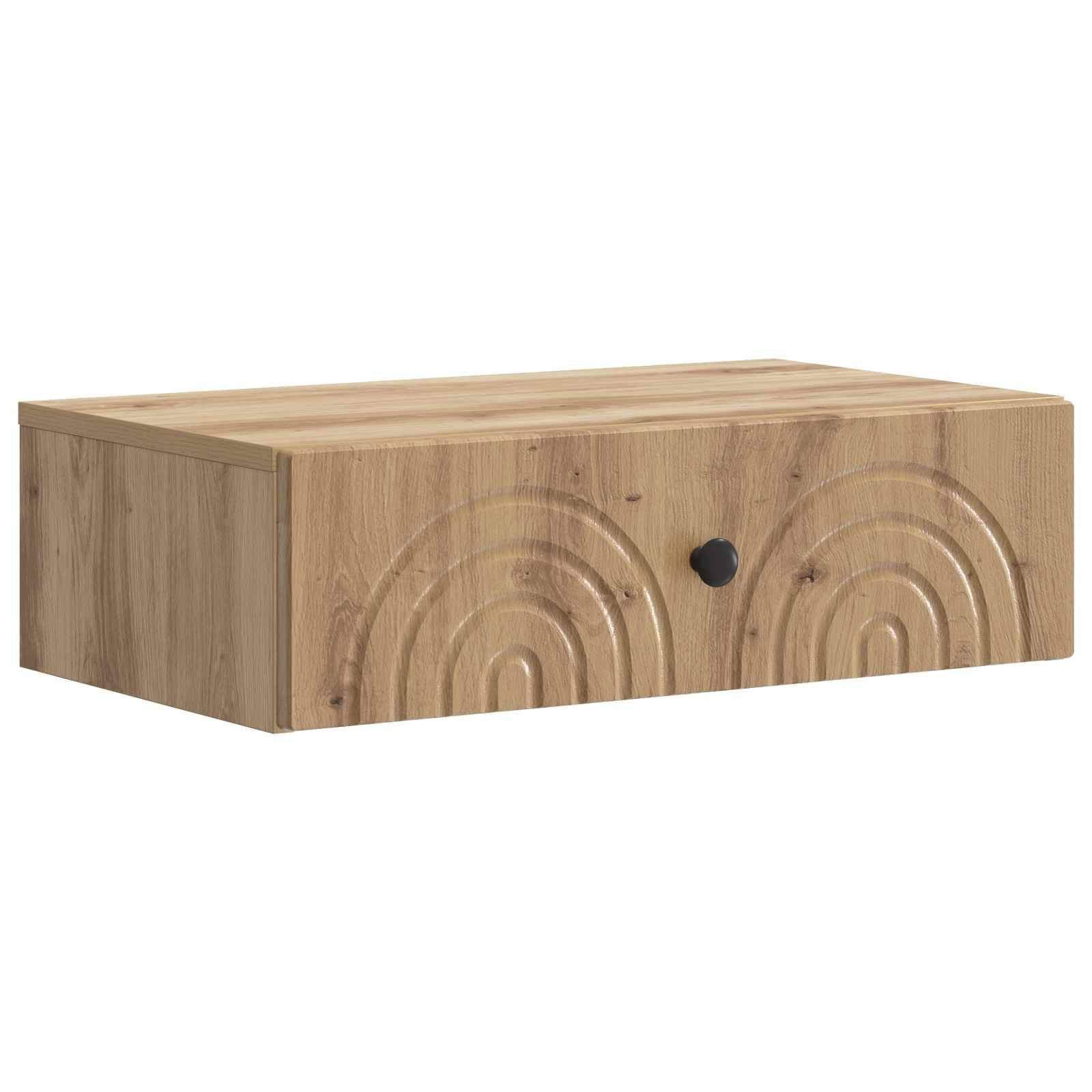 vidaXL Wandmontierter Beistelltisch Artisan-Eiche 59 x 34,5 x 17 cm
