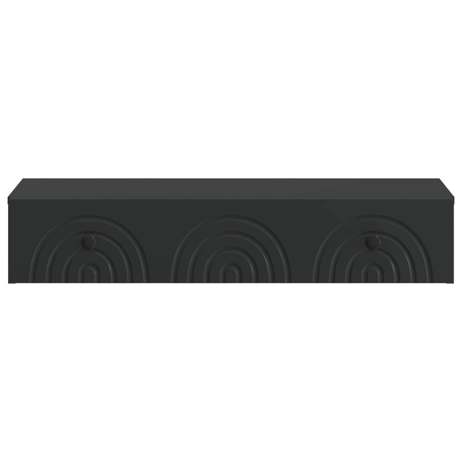 vidaXL Wandmontierter Beistelltisch Schwarz 87,5 x 34,5 x 17 cm