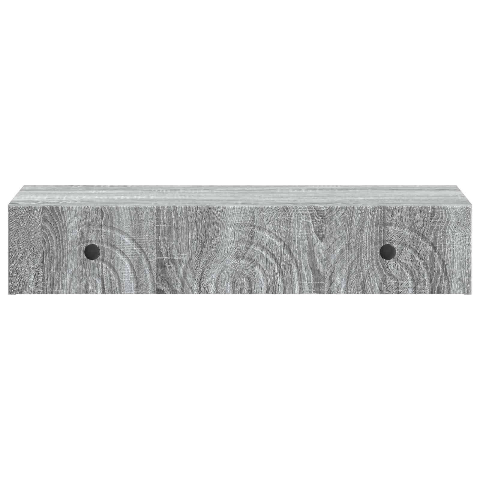 vidaXL Wandmontierter Beistelltisch Graues Sonoma 87,5 x 34,5 x 17 cm