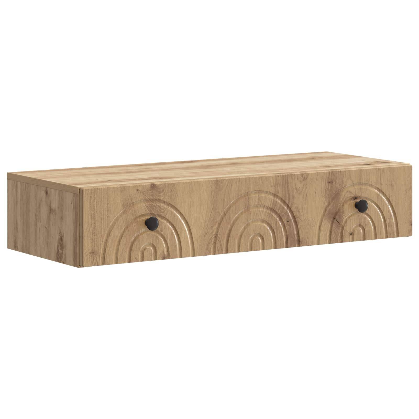 vidaXL Wandmontierter Beistelltisch Artisan-Eiche 87,5 x 34,5 x 17 cm