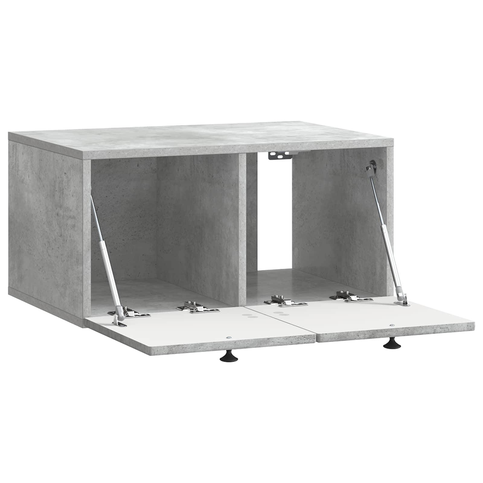 vidaXL Wandmontierter TV-Schrank Betongrau 59,5 x 41 x 30 cm