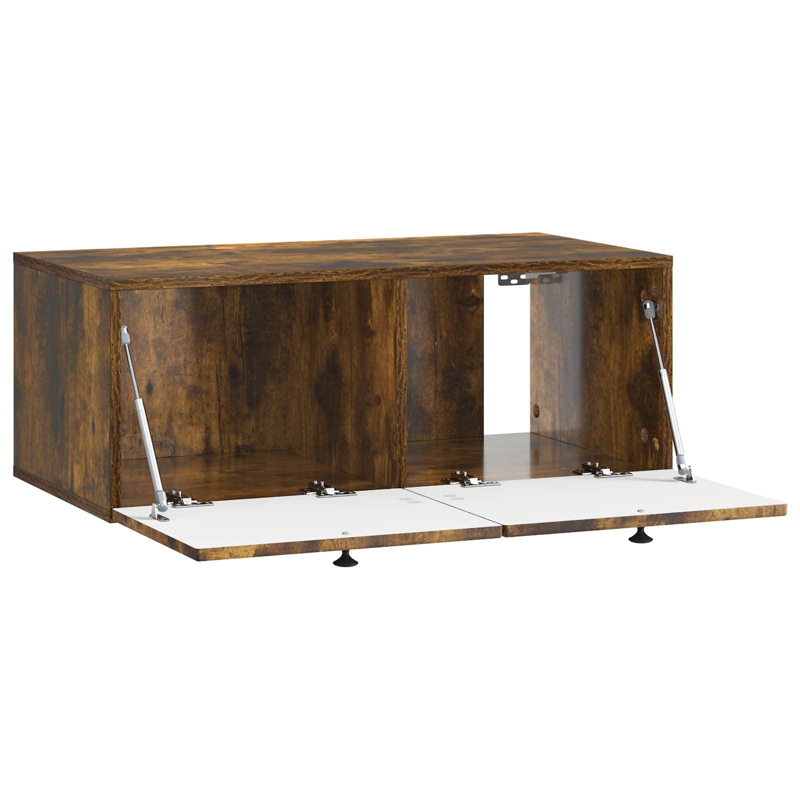 vidaXL Wandmontierter TV-Schrank Geräucherte Eiche 78,5 x 41 x 30 cm