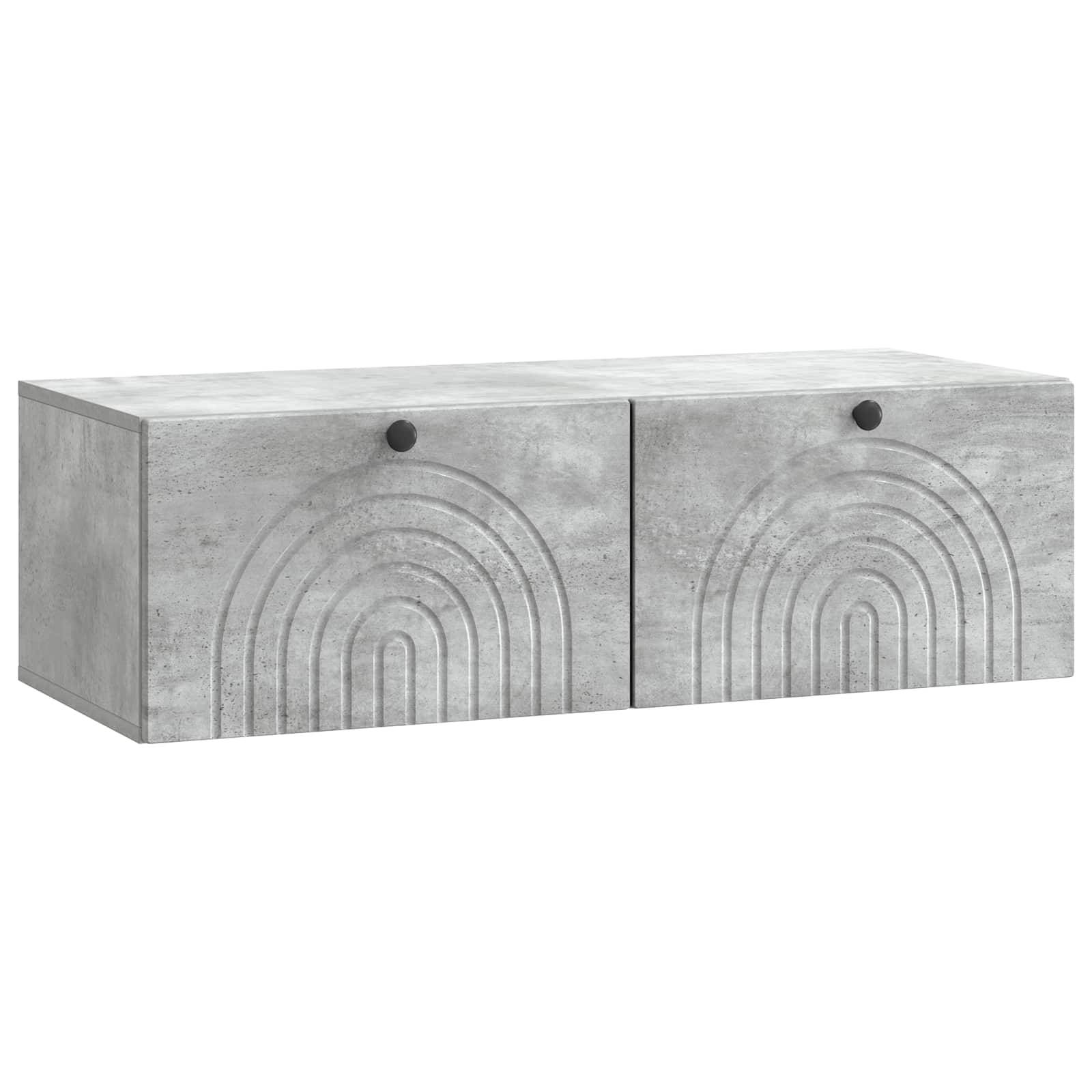 vidaXL Wandmontierter TV-Schrank Betongrau 99 x 41 x 30 cm