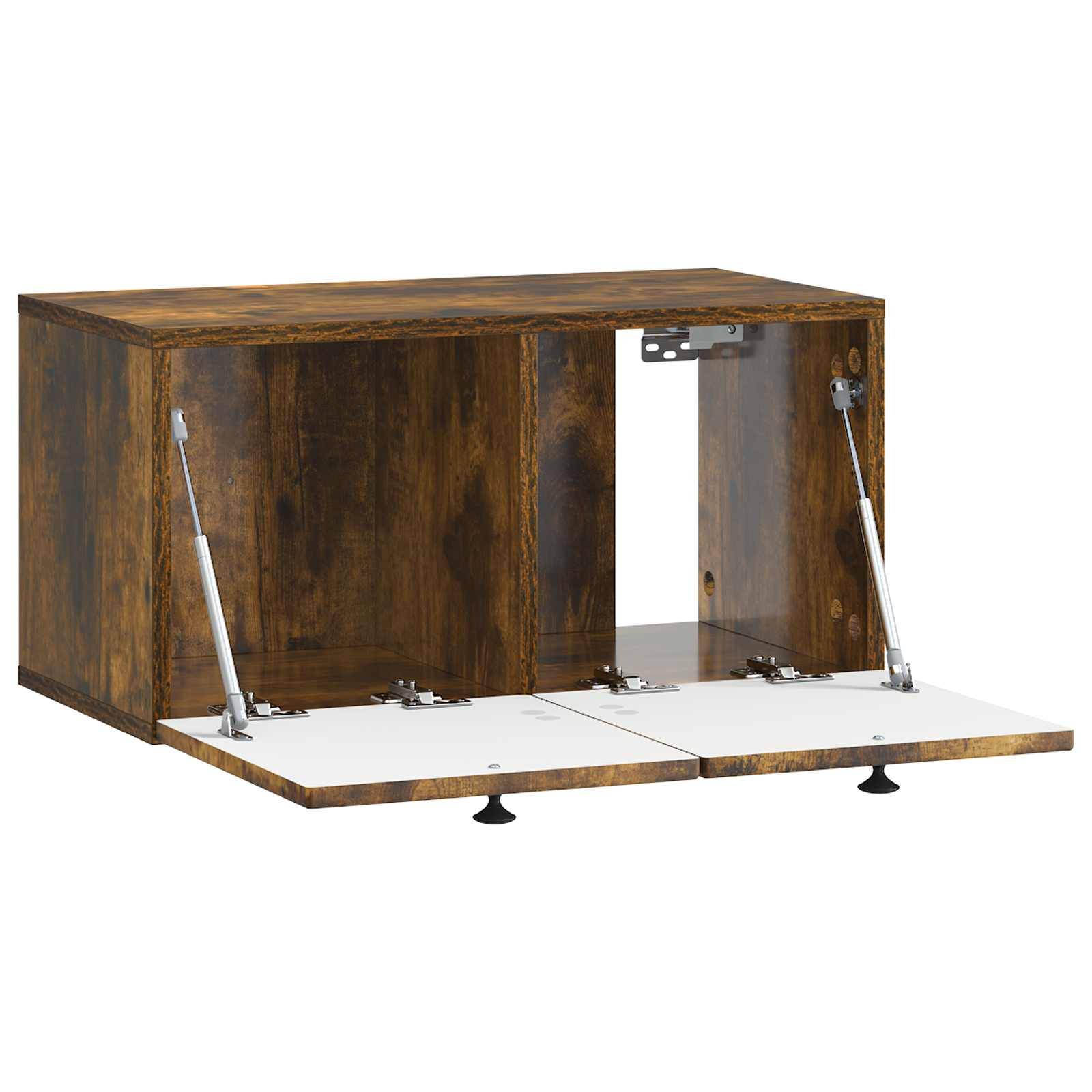 vidaXL Wandmontierter TV-Schrank Geräucherte Eiche 59,5 x 31 x 30 cm