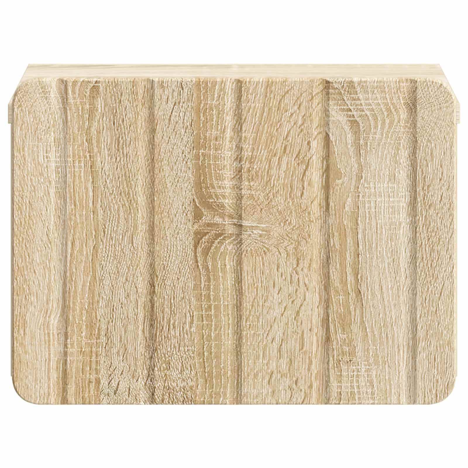 vidaXL Wandmontierter Nachttisch Sonoma-Eiche 33 x 34,5 x 24 cm