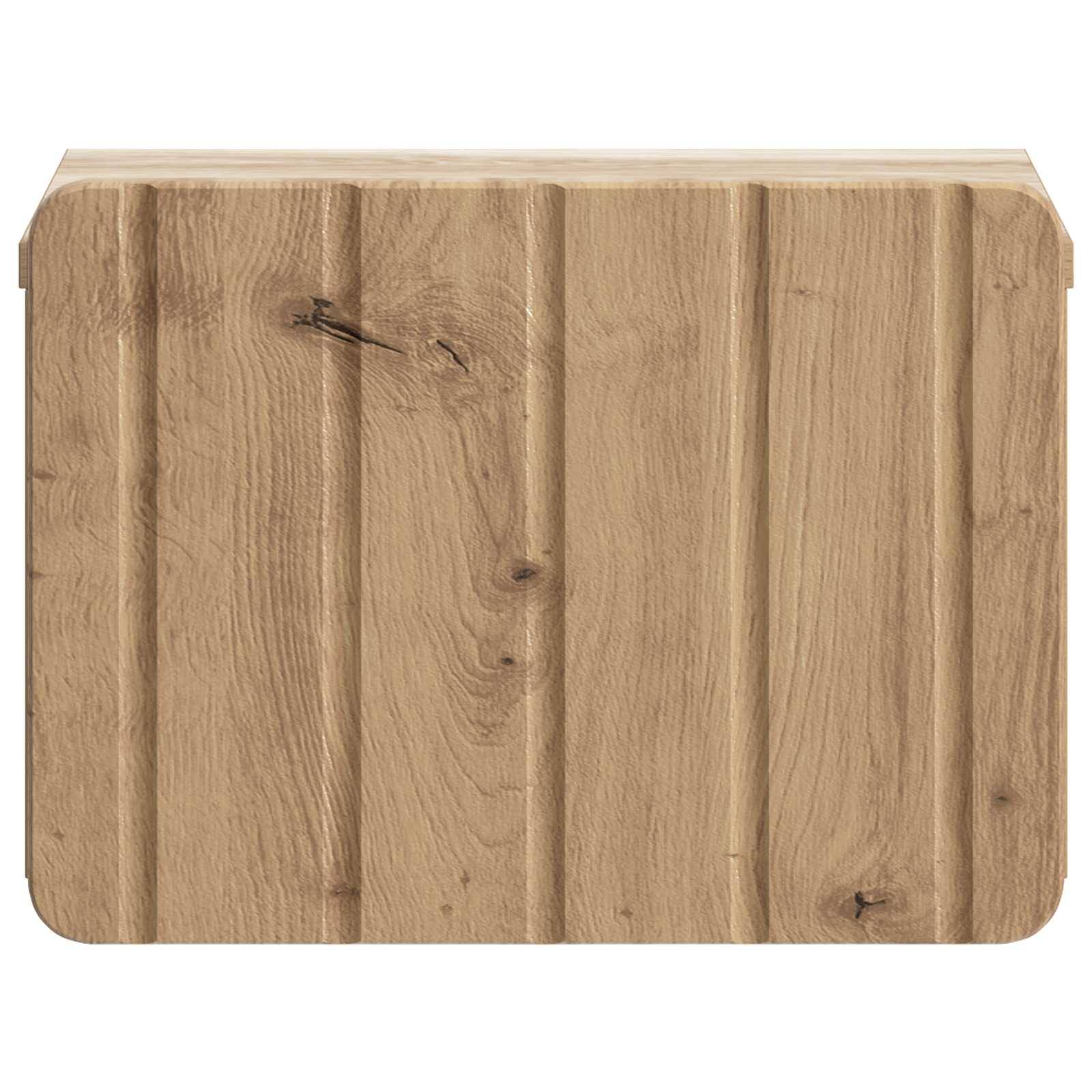 vidaXL Wandmontierter Nachttisch Artisan-Eiche 33 x 34,5 x 24 cm